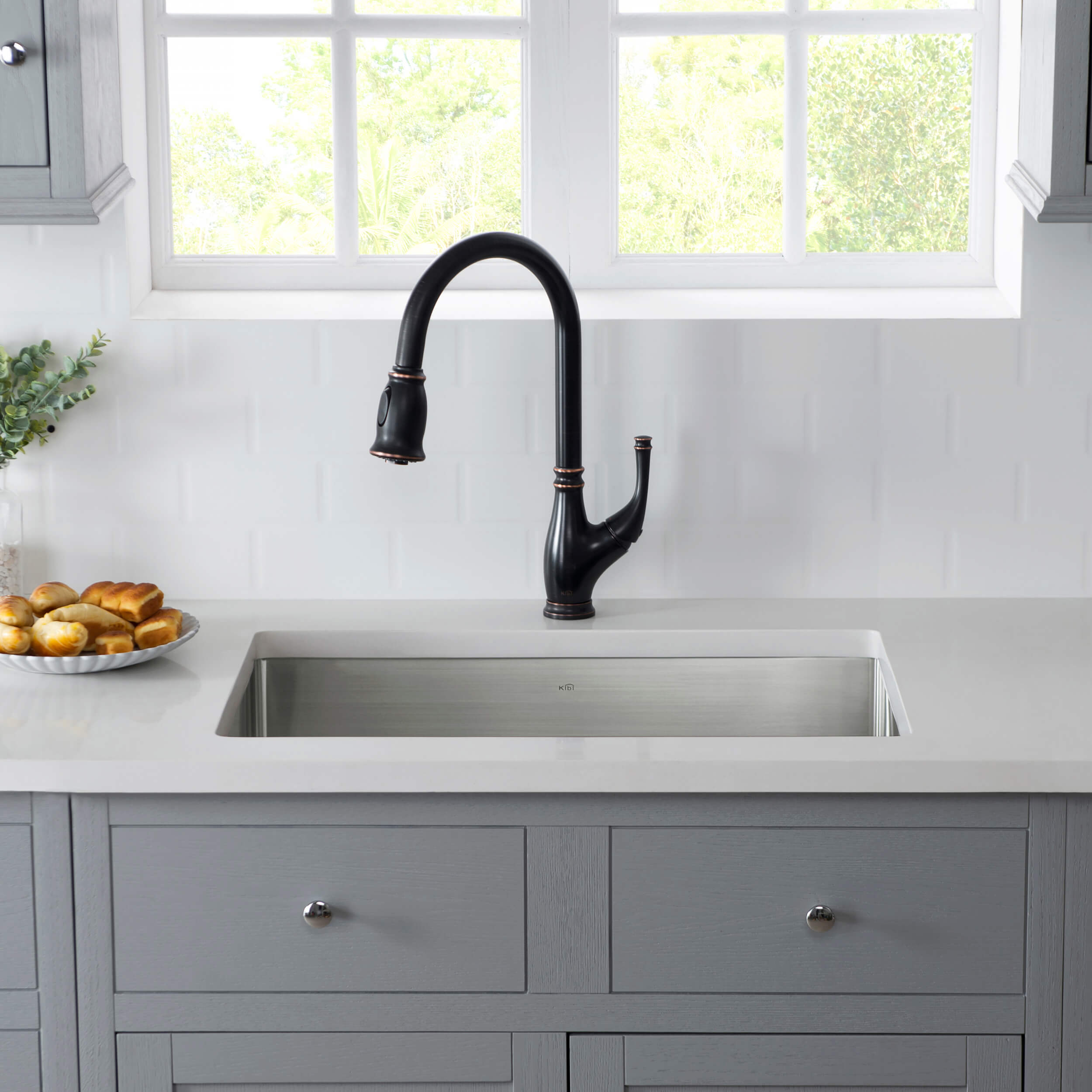 26″ Handcrafted Undermount Single Bowl 16 gauge Stainless Steel Kitchen Sink – K1-S26 view 4