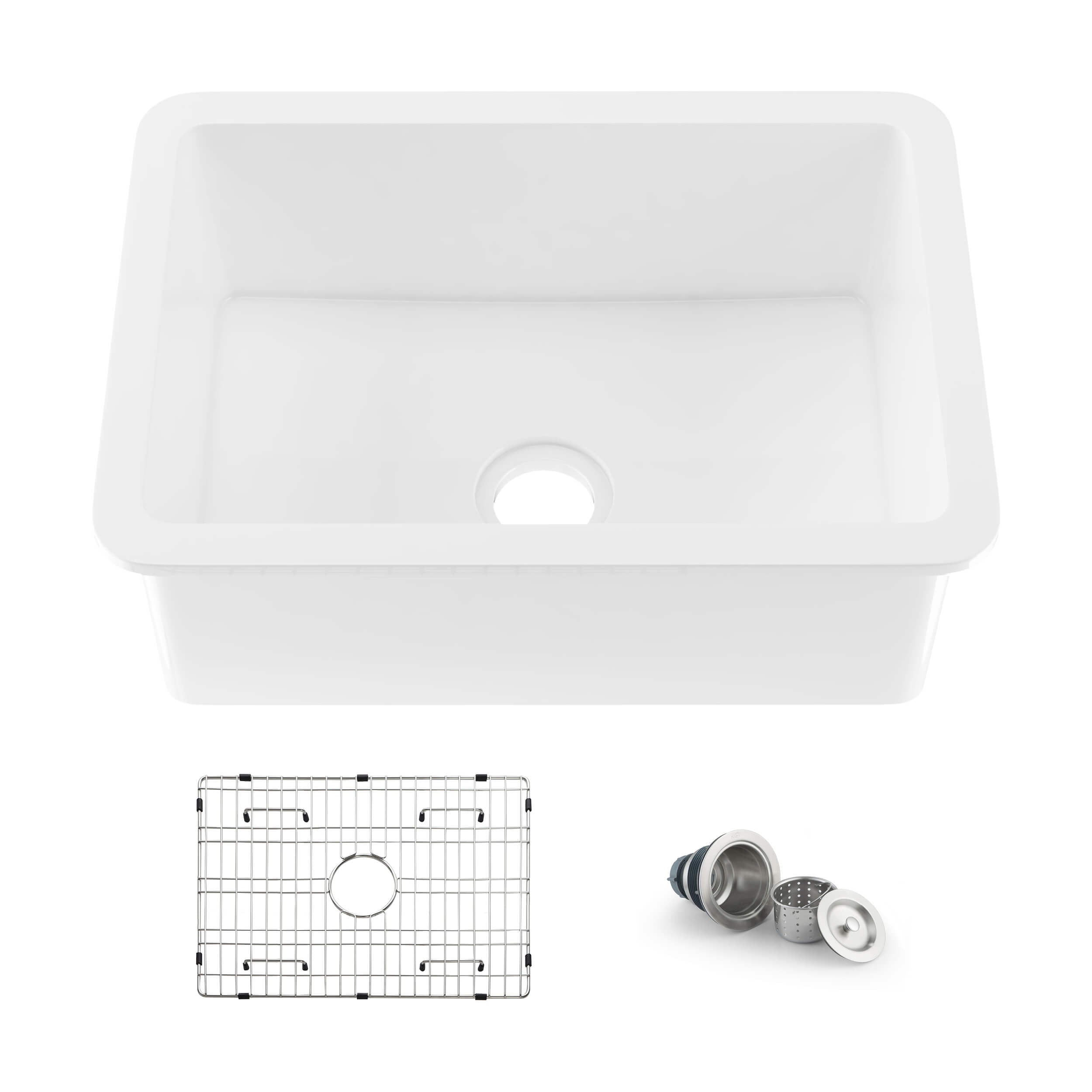 Landis 27″ Fireclay Kitchen Drop-In/Undermount Sink Single Bowl - K2-S27 view 1