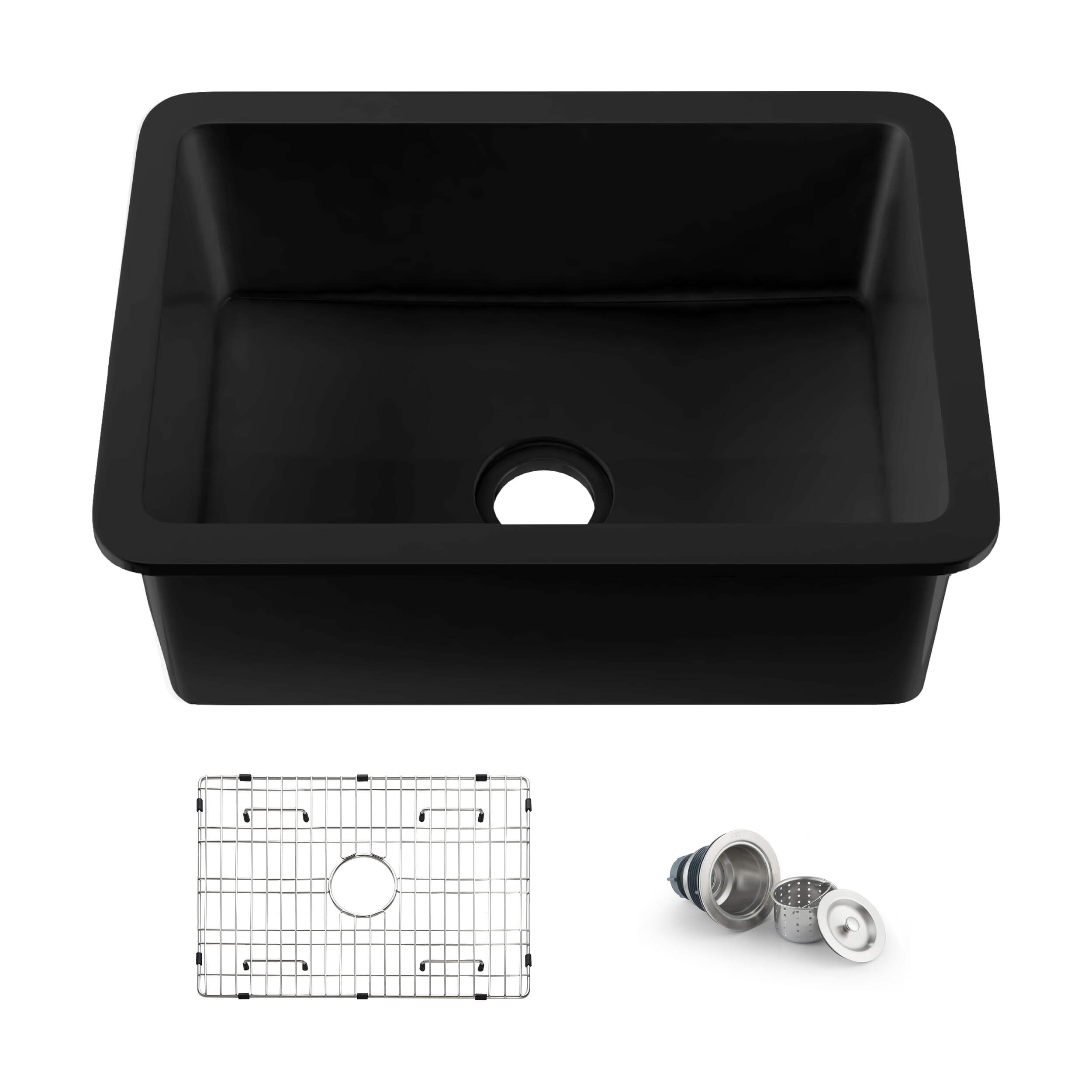 Pure 27″ Fireclay Kitchen Drop-In/Undermount Single Bowl Sink - K2-S27MB view 1