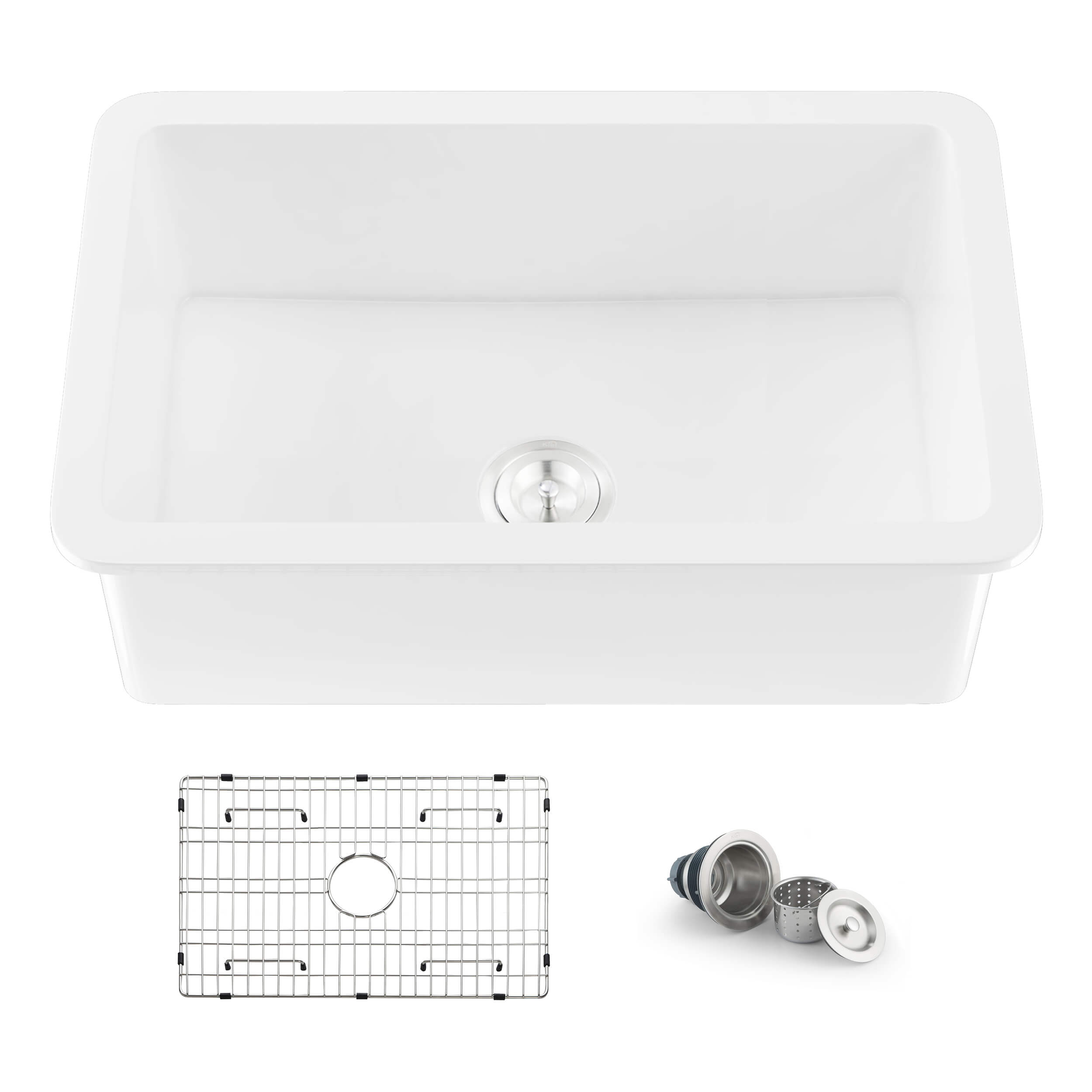 Landis 30″ Fireclay Kitchen Drop-In/Undermount Sink Single Bowl - K2-S30 view 1