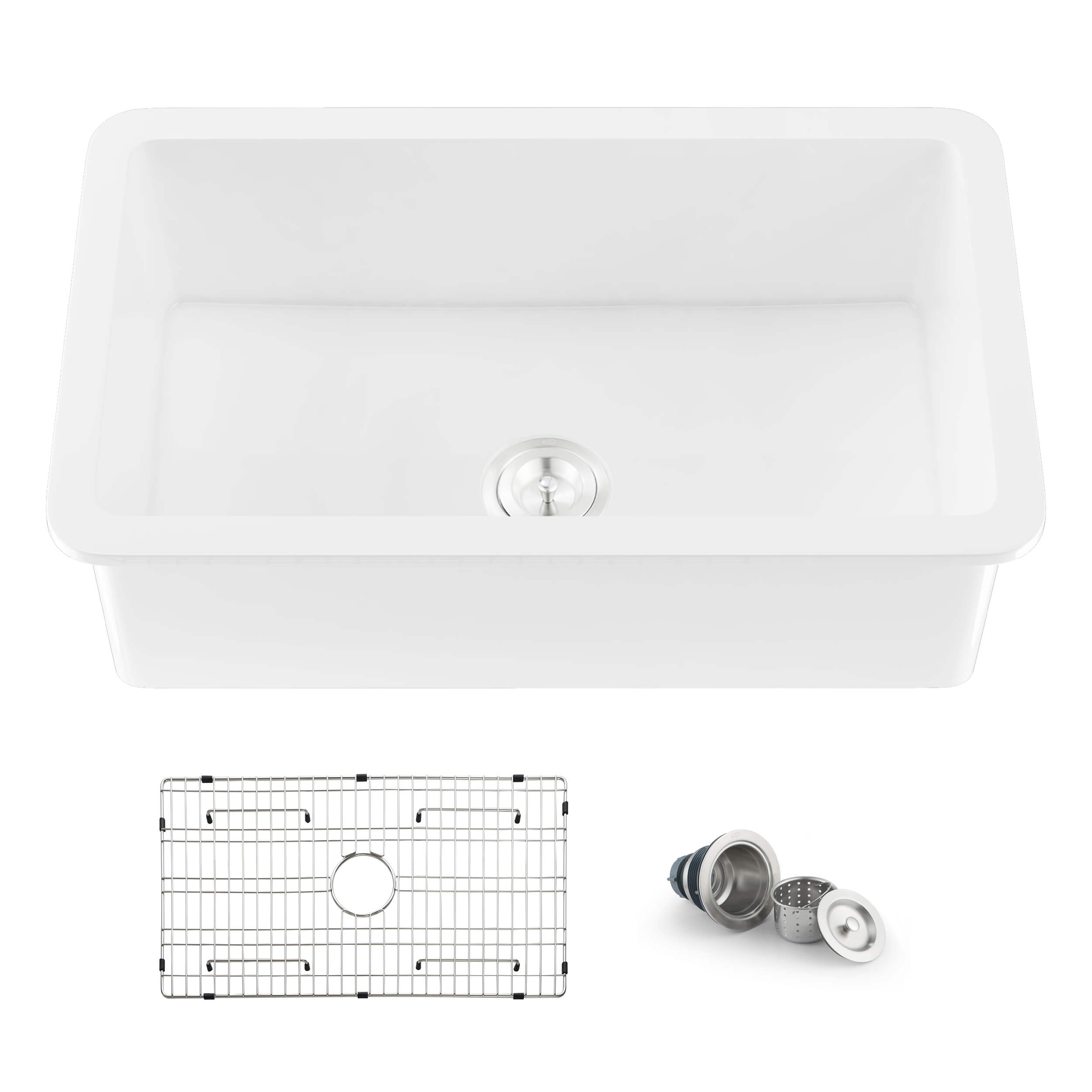 Landis 32″ Fireclay Kitchen Drop-In/Undermount Sink Single Bowl - K2-S32 view 1