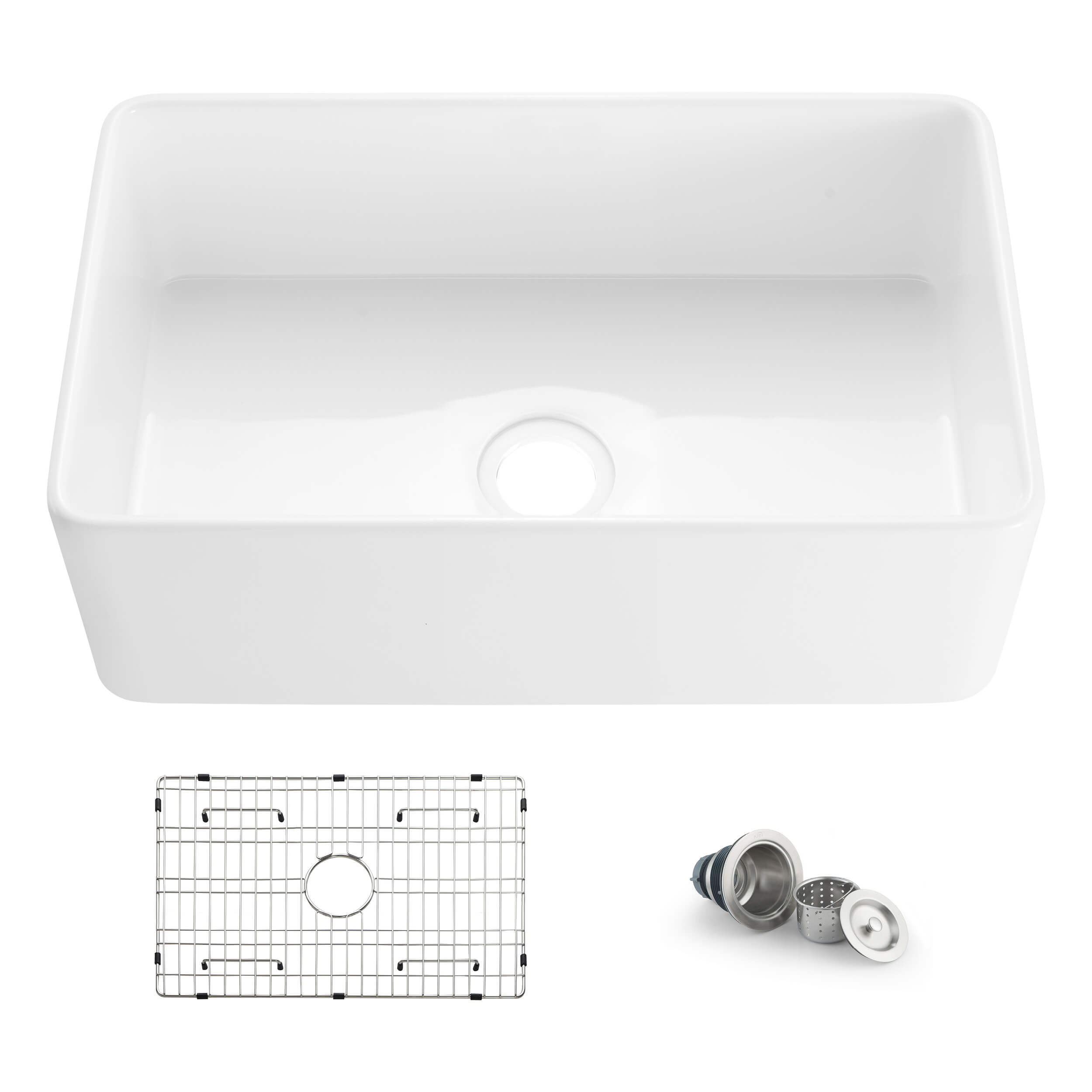 Pure 30″ Farmhouse Kitchen Fireclay Sink - K2-SF30 view 1
