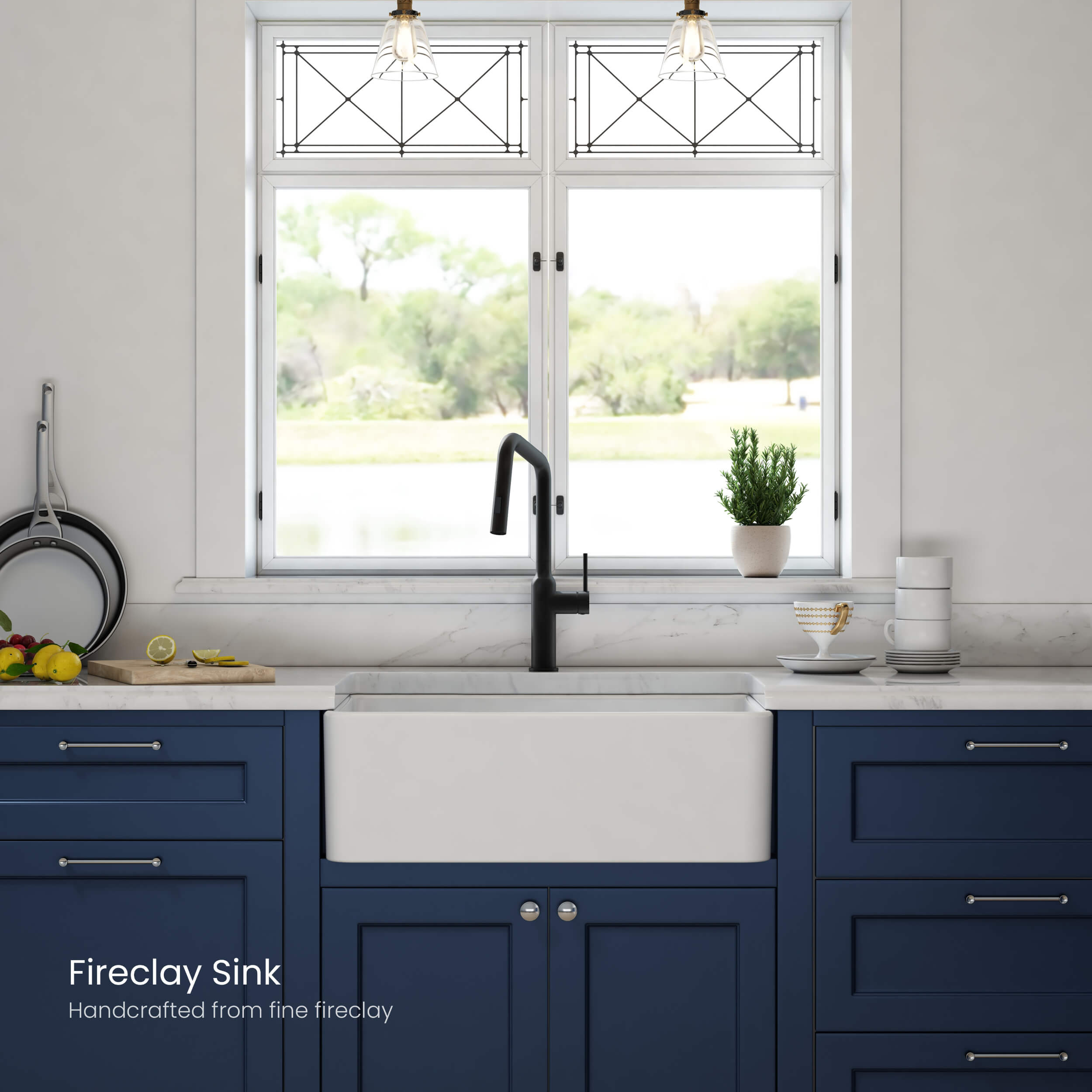 Pure 30″ Farmhouse Kitchen Fireclay Sink - K2-SF30 view 5