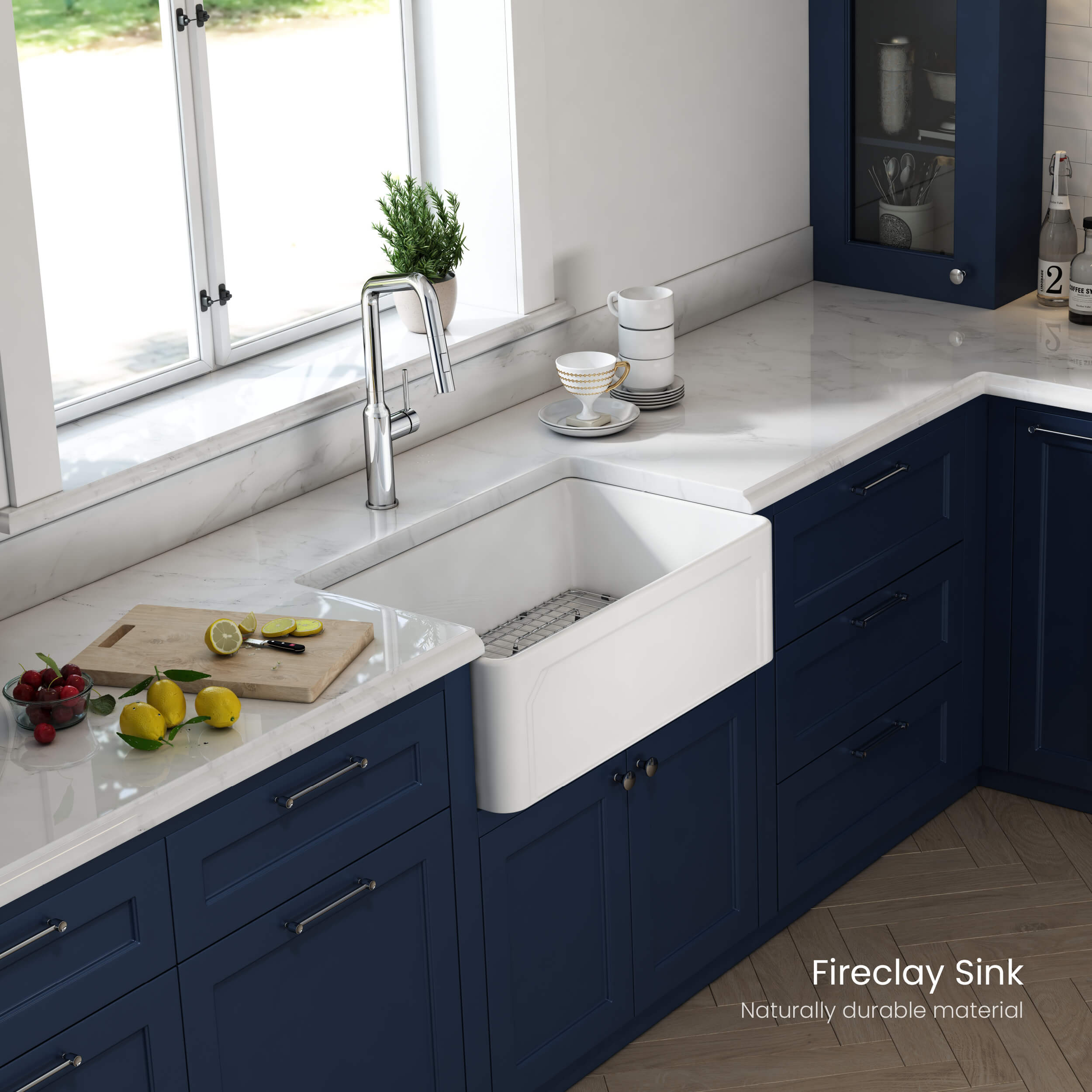 Arch 30″ Farmhouse Kitchen Fireclay Sink - K2-SF30AR view 3