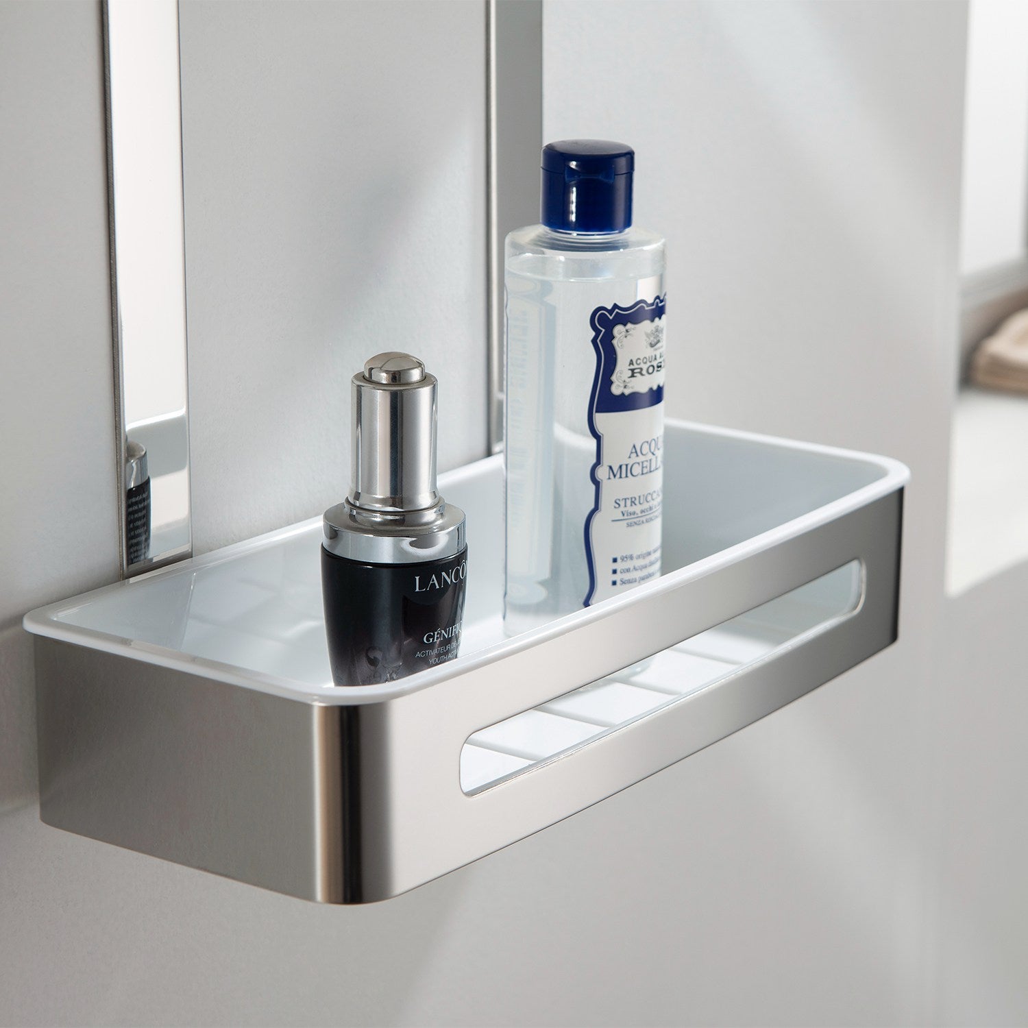 Chrome Bathroom Hardware Accessory Wall Mounted Front Basket KBA1204 view 5