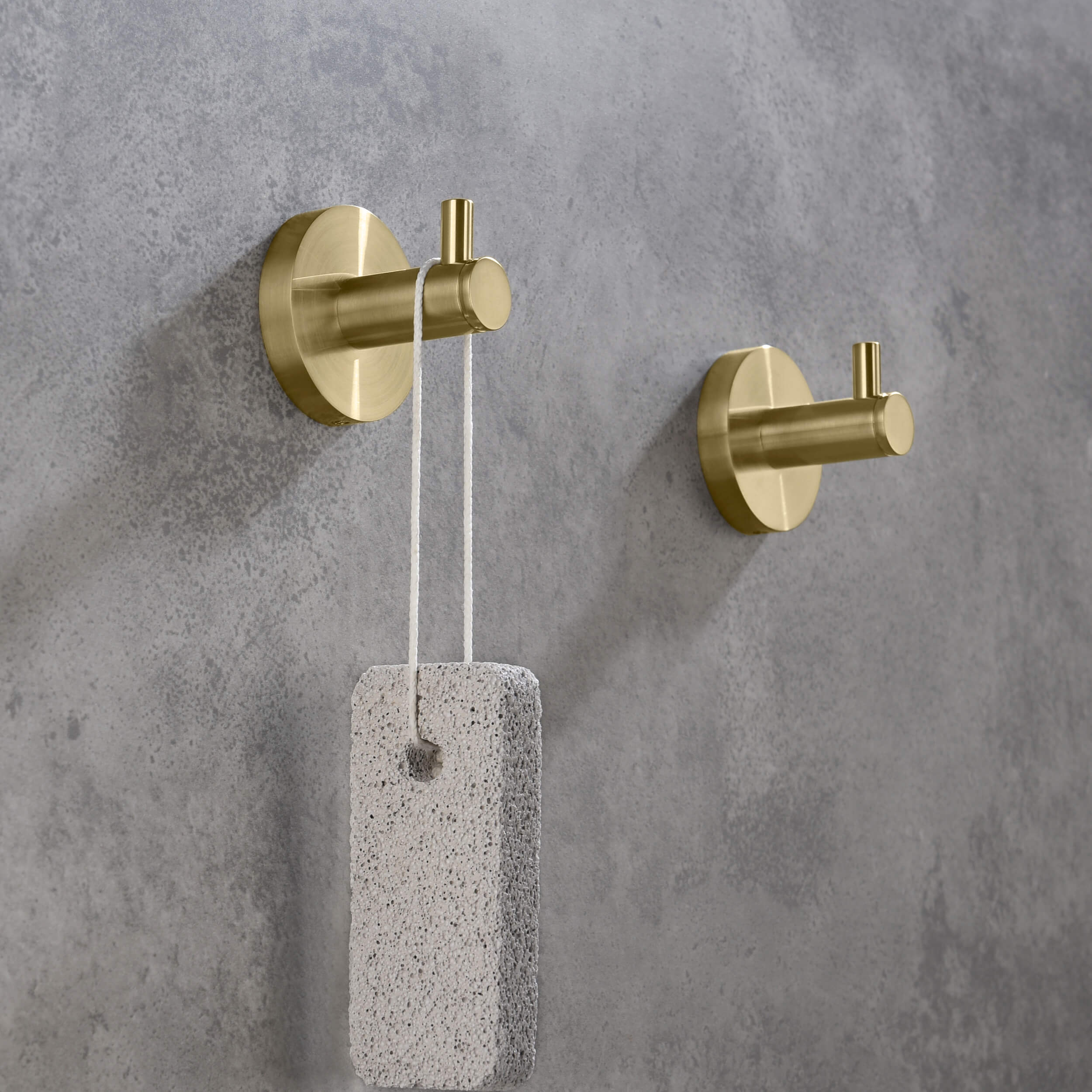 Circular Bathroom Towel & Robe Hook 2-Piece - KBA1401-2PC view 3