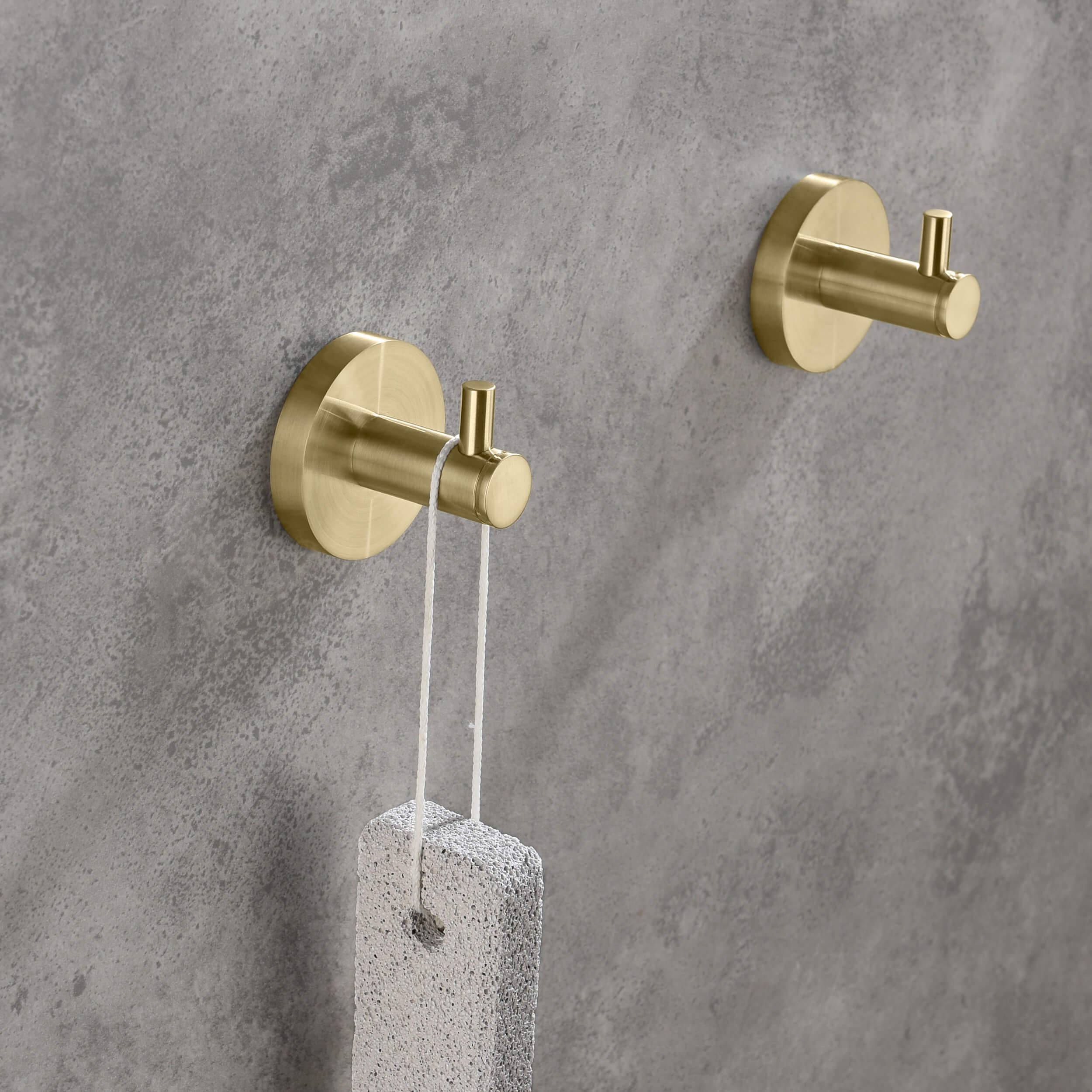 Circular Bathroom Towel & Robe Hook 3-Piece - KBA1401-3PC view 2
