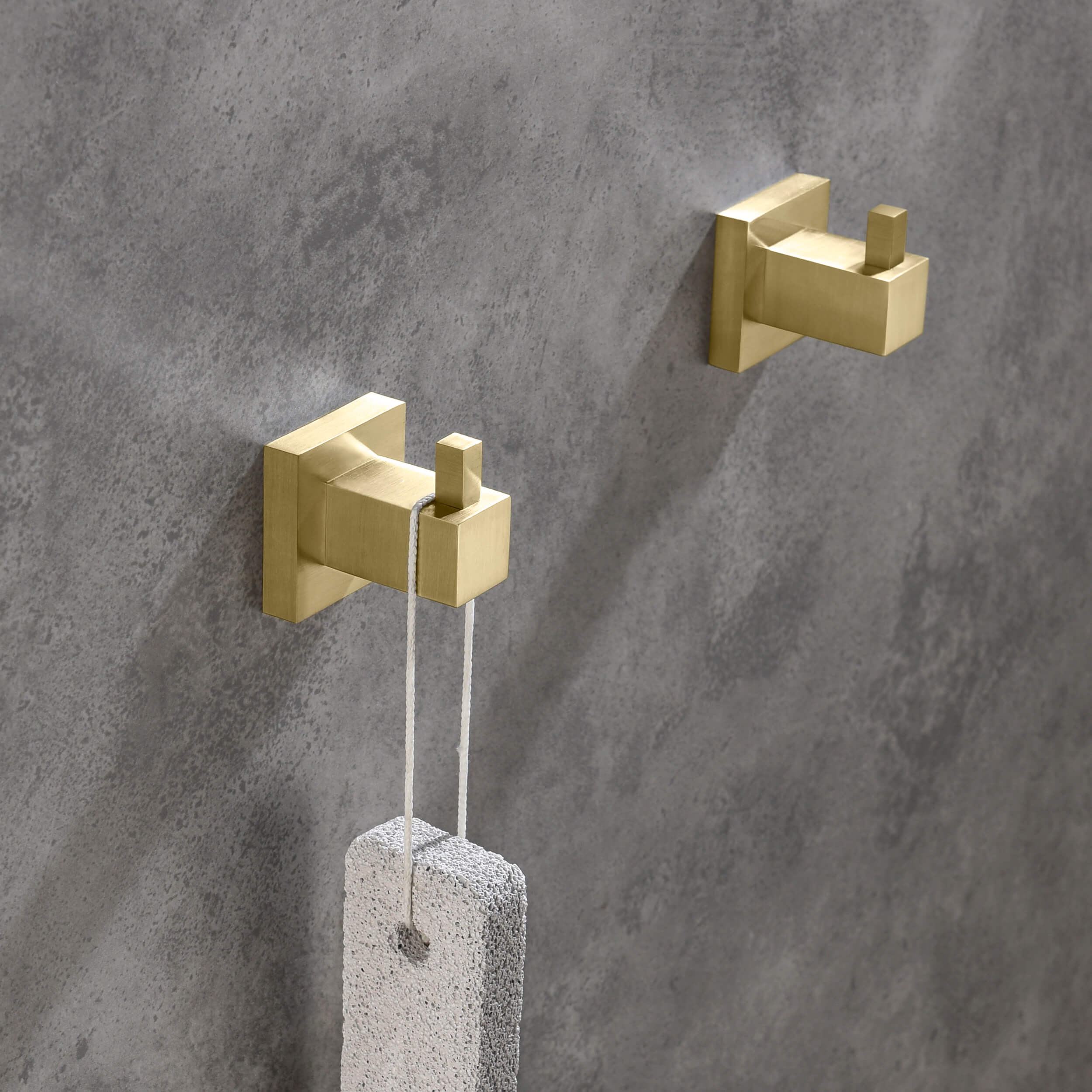 Cube Bathroom Towel & Robe Hook 2-Piece - KBA1501-2PC view 2