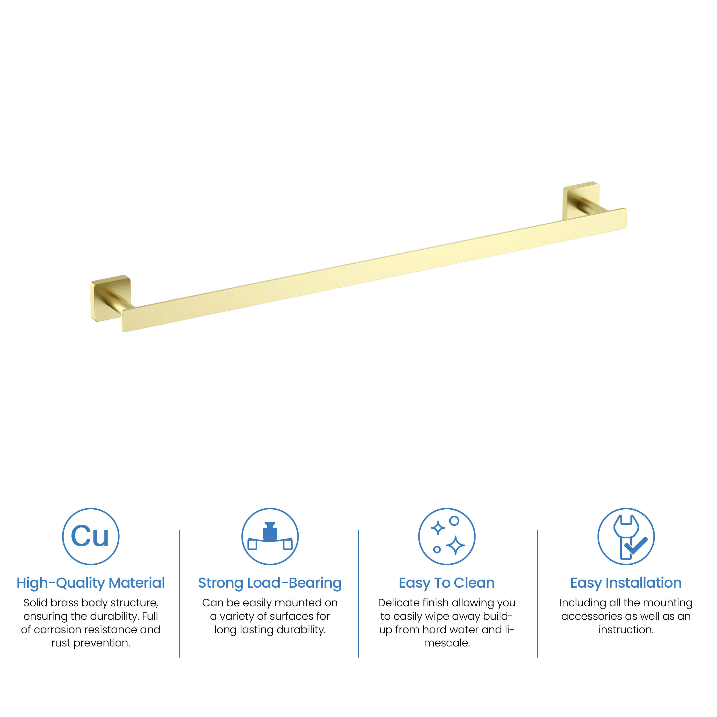 Blaze 24 inch Bathroom Towel Bar KBA1604 view 5