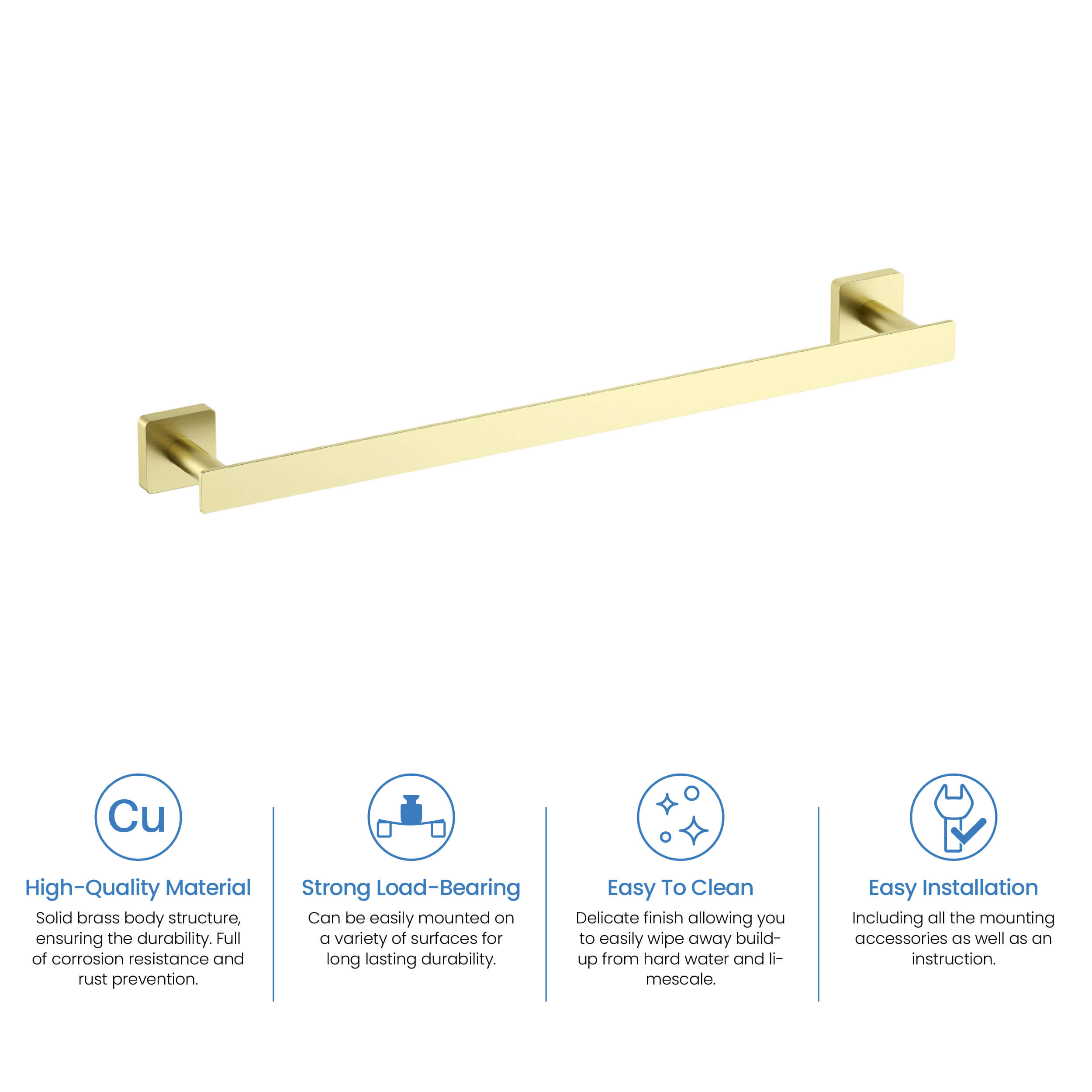Blaze 18 inch Bathroom Towel Bar KBA1605 view 5