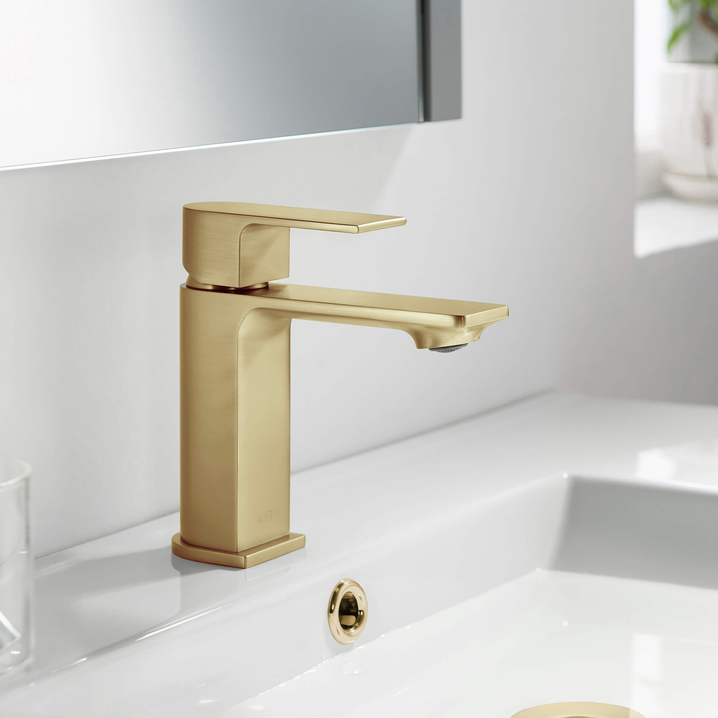 Mirage Brass Single Handle Bathroom Vanity Sink Faucet - C-KBF1001-KPW100 view 3