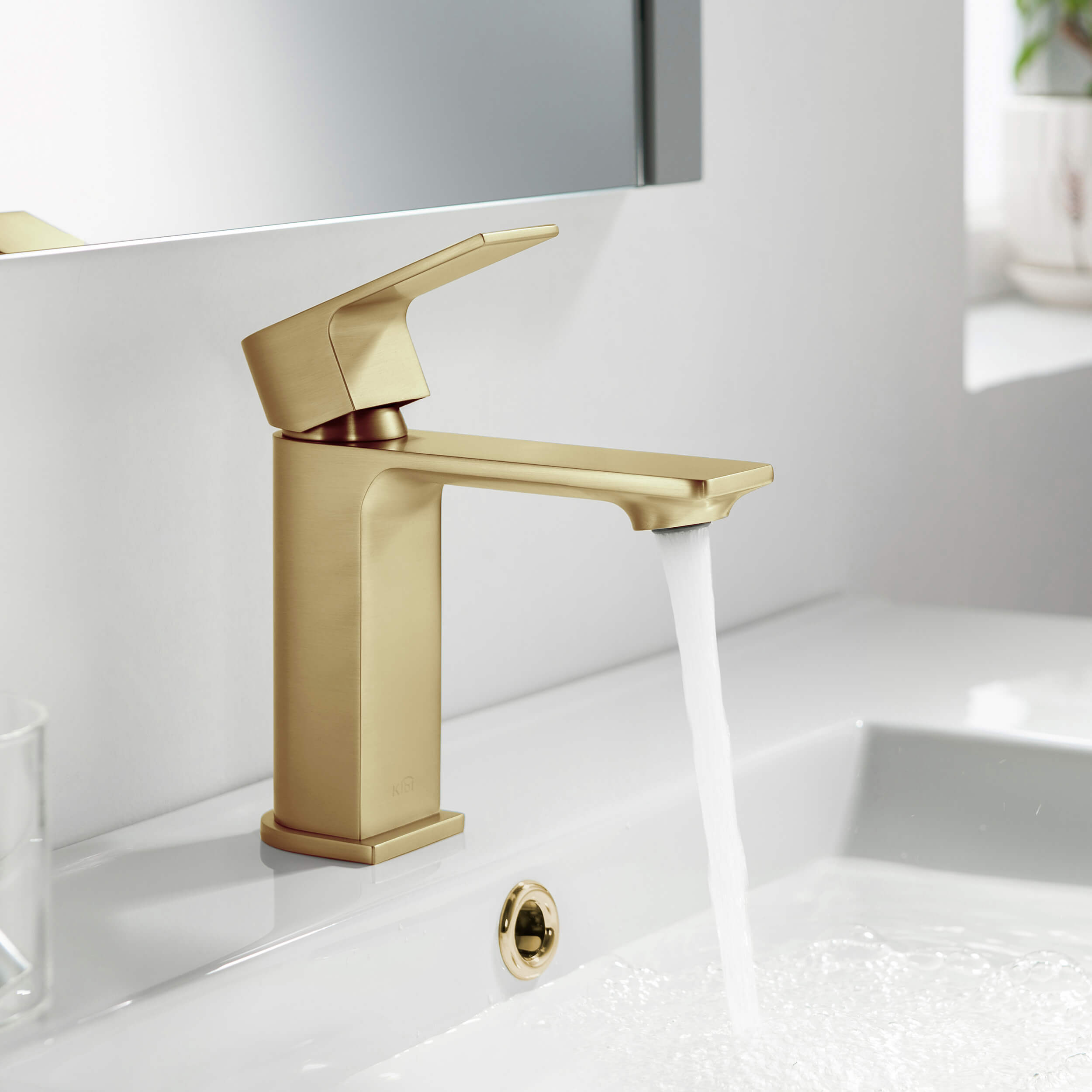 Mirage Brass Single Handle Bathroom Vanity Sink Faucet - C-KBF1001-KPW100 view 2