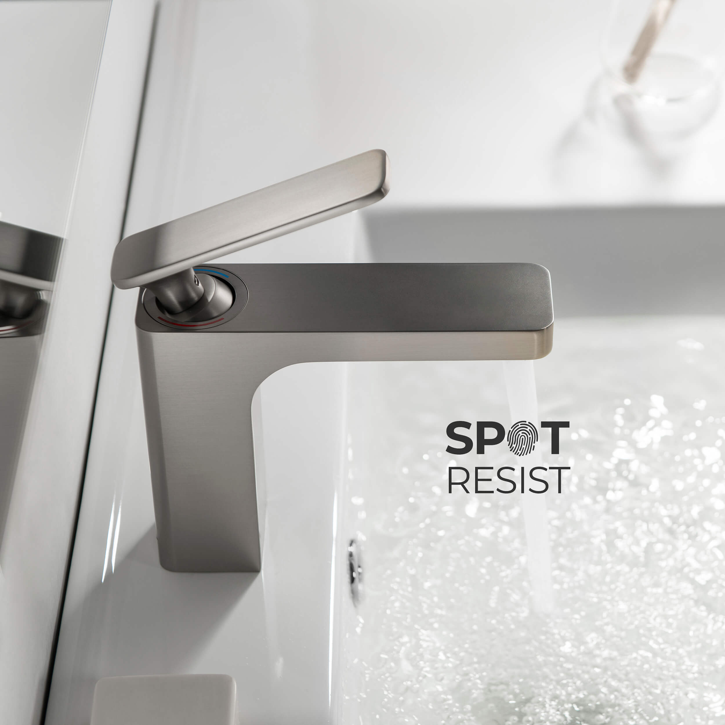 KIBI Infinity Brass Single Handle Bathroom Vanity Sink Faucet - C-KBF1006-KPW100 view 4