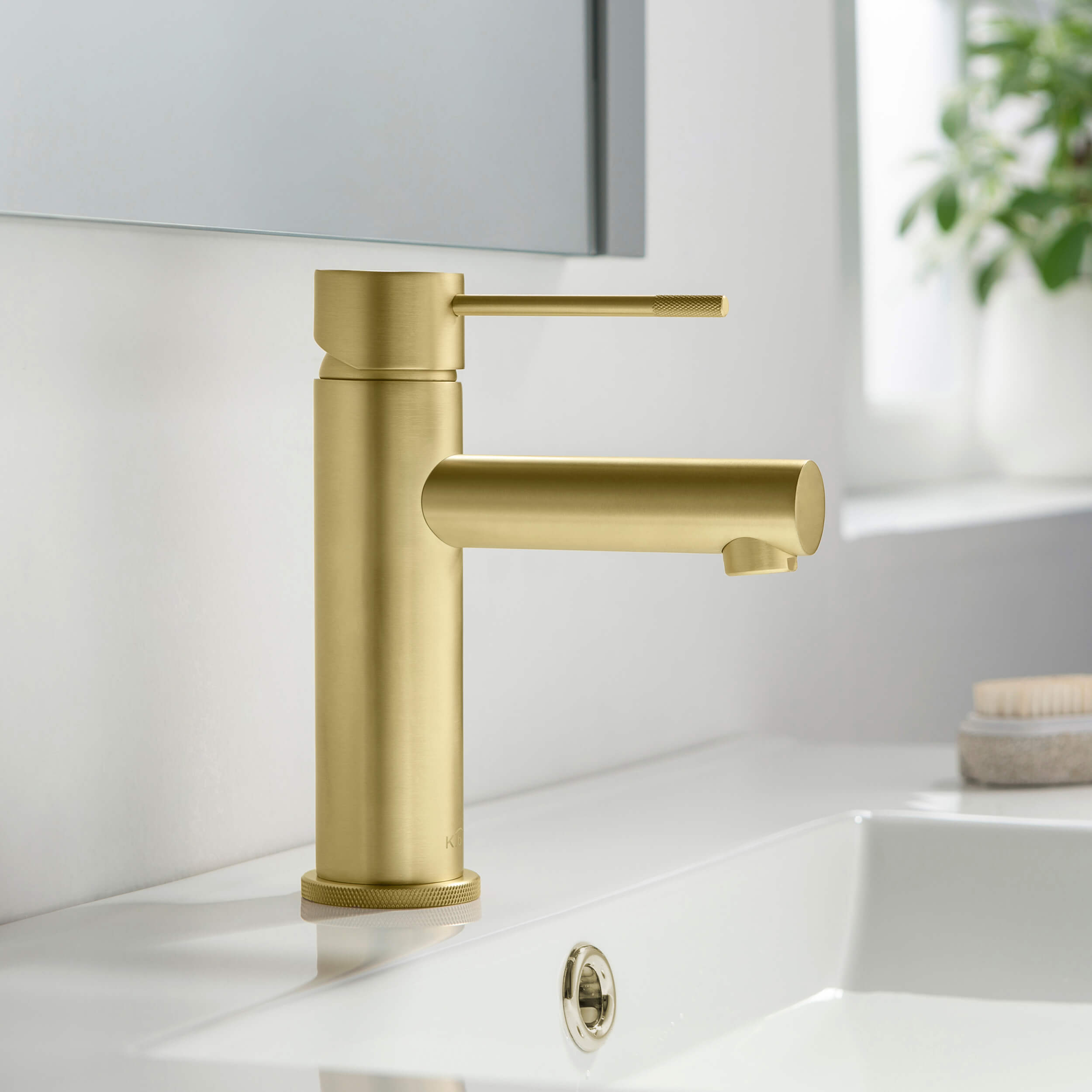 Circular X Single Handle Bathroom Vanity Sink Faucet with Pop Up Drain C-KBF1010-KPW100 view 3