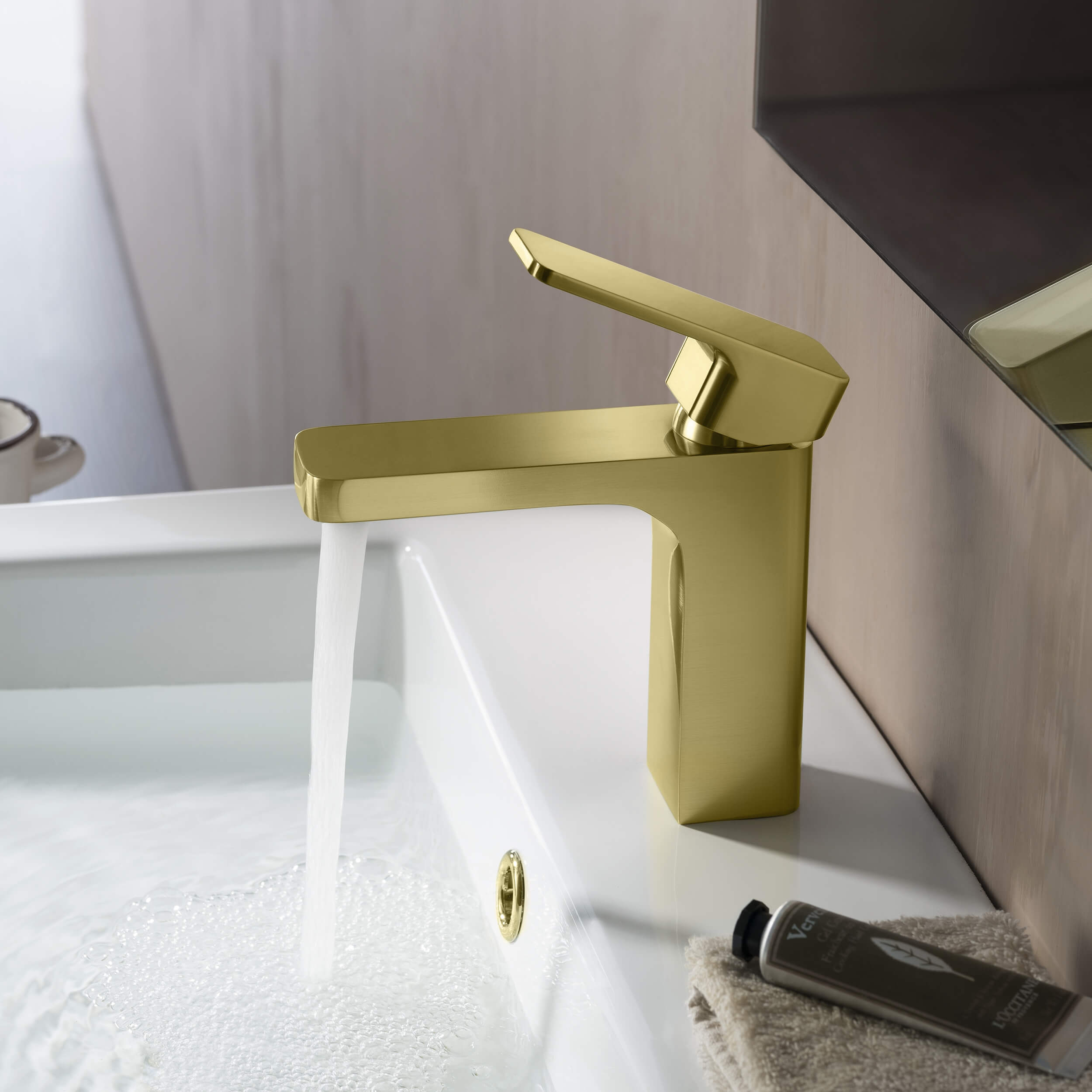 Blaze Single Handle Bathroom Vanity Sink Faucet with Pop Up Drain C-KBF1017-KPW100 view 2