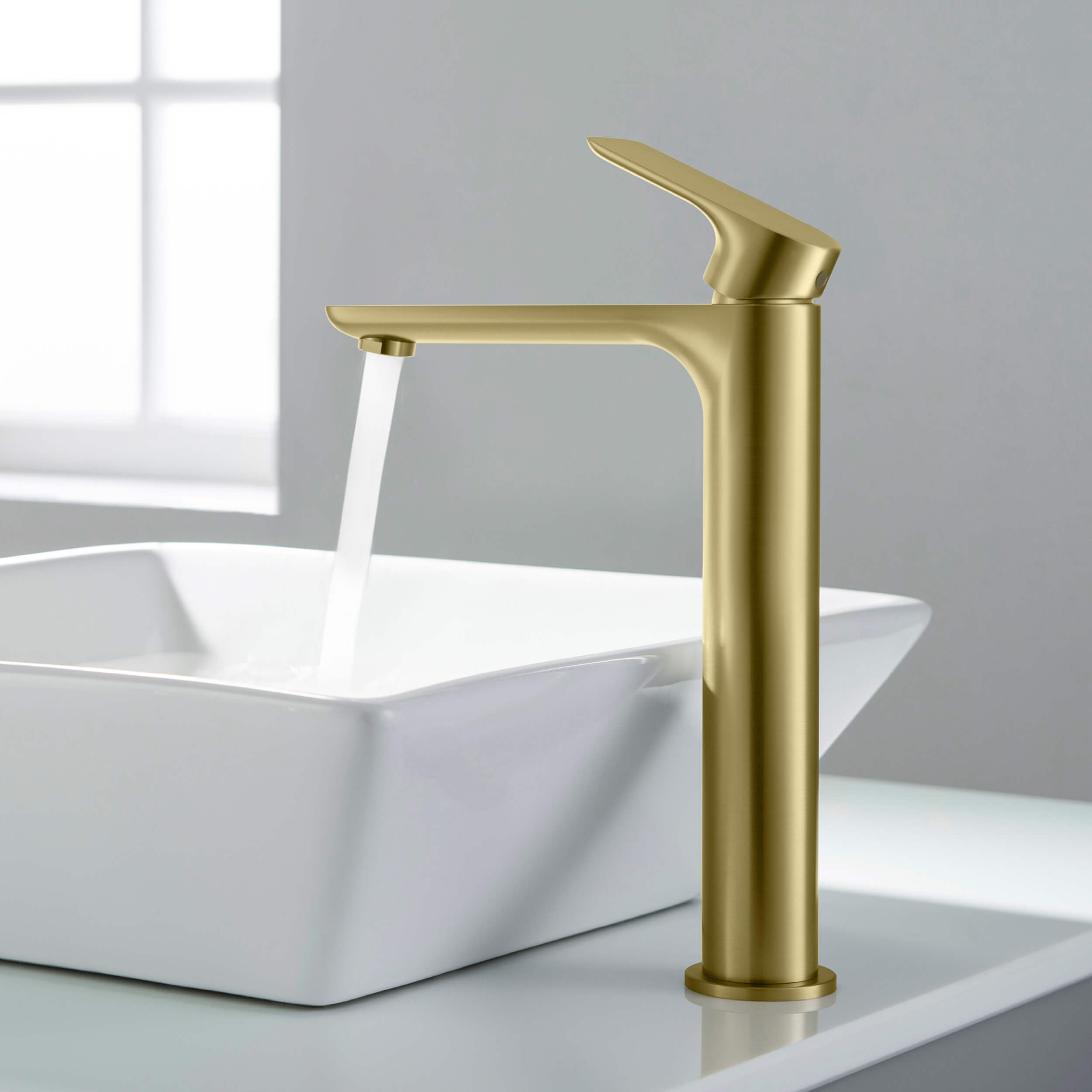 Tender-T Single Handle Bathroom Vessel Sink Faucet with Pop Up Drain C-KBF1020-KPW101 view 2