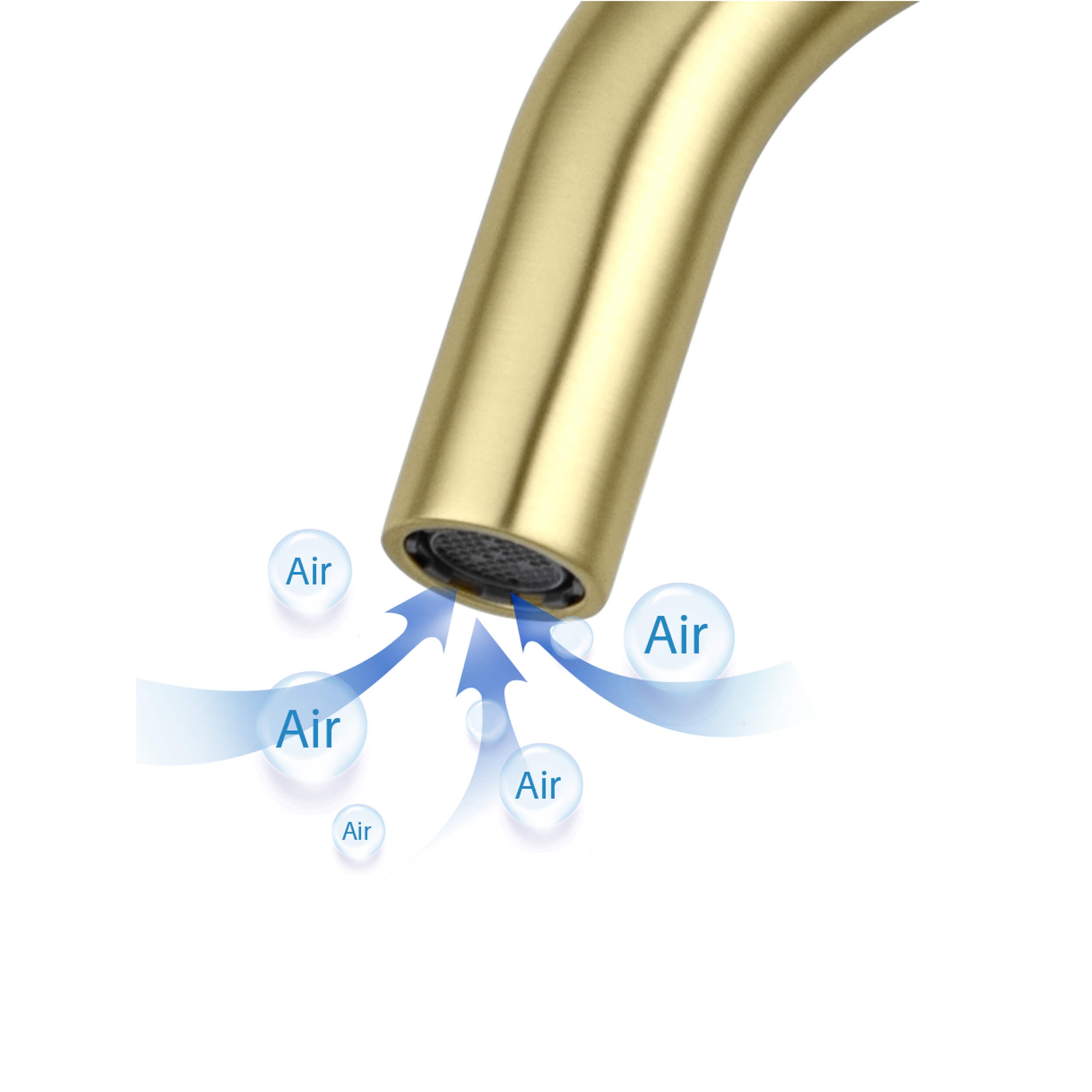 Circular Single Handle High-Arc Bathroom Vanity Sink Faucet C-KBF1021-KPW100 view 5