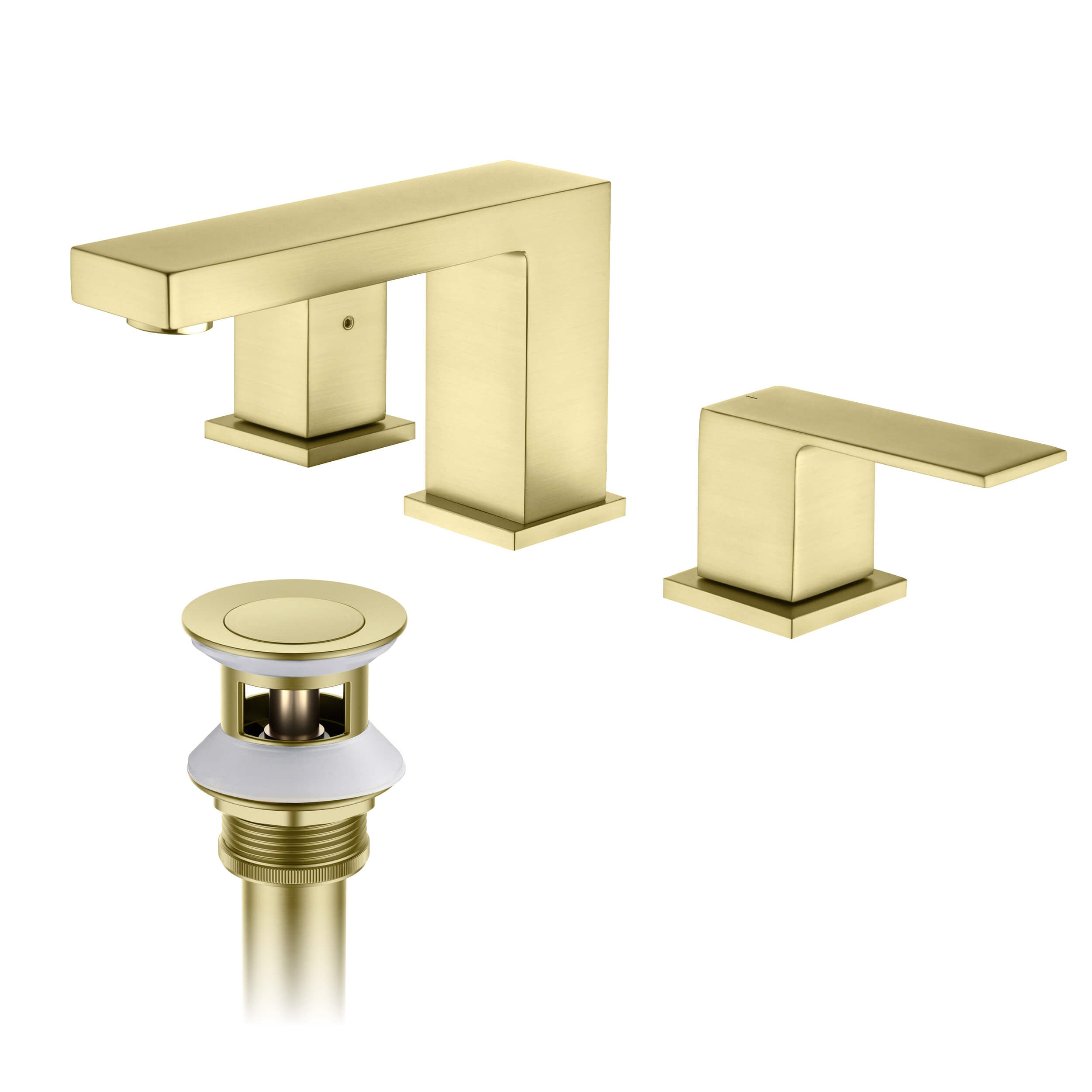Cube 8" Bathroom Sink Widespread Faucet with Drain Assembly KBF1024 view 1