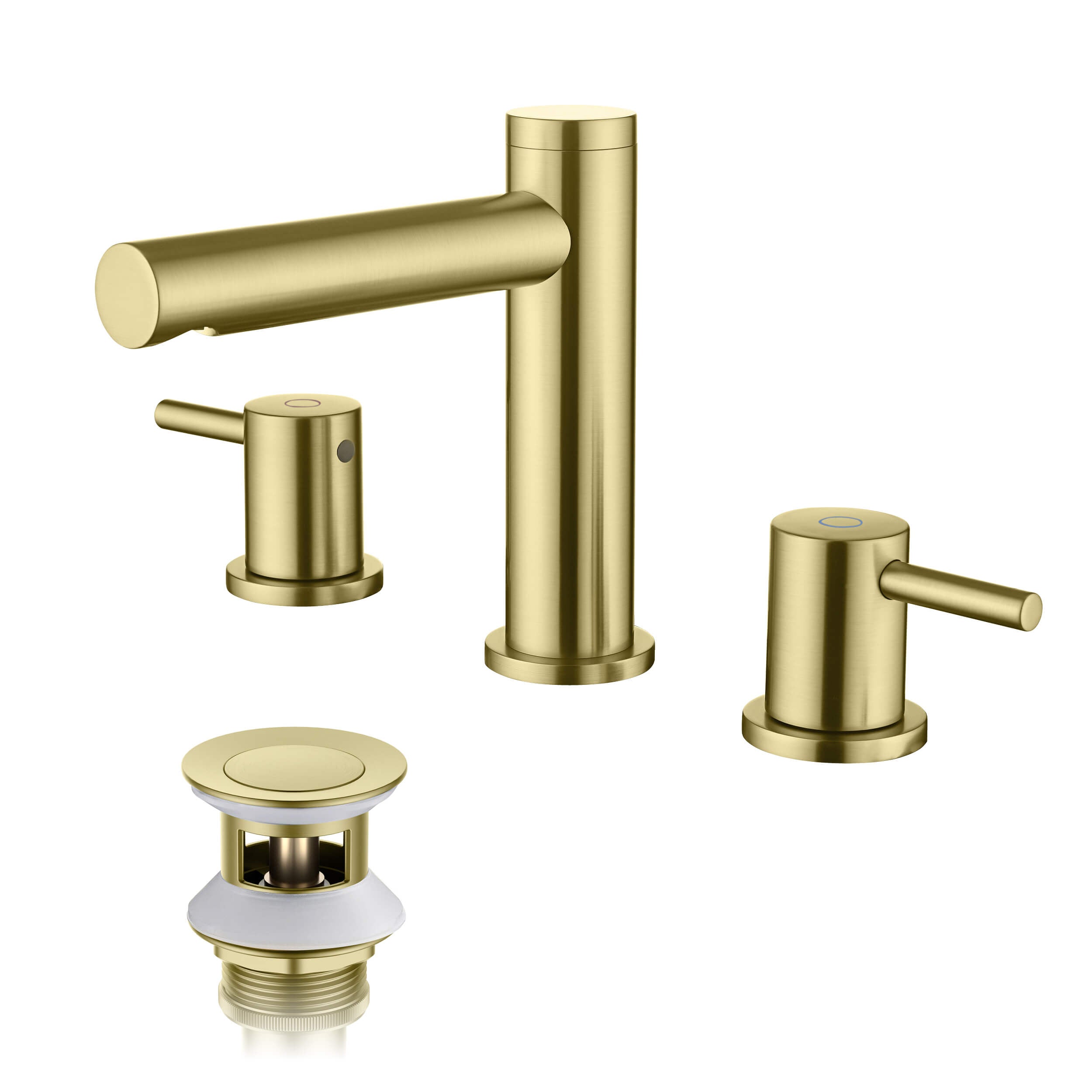 Circular 8" Bathroom Sink Widespread Faucet with Drain Assembly KBF1025 view 1