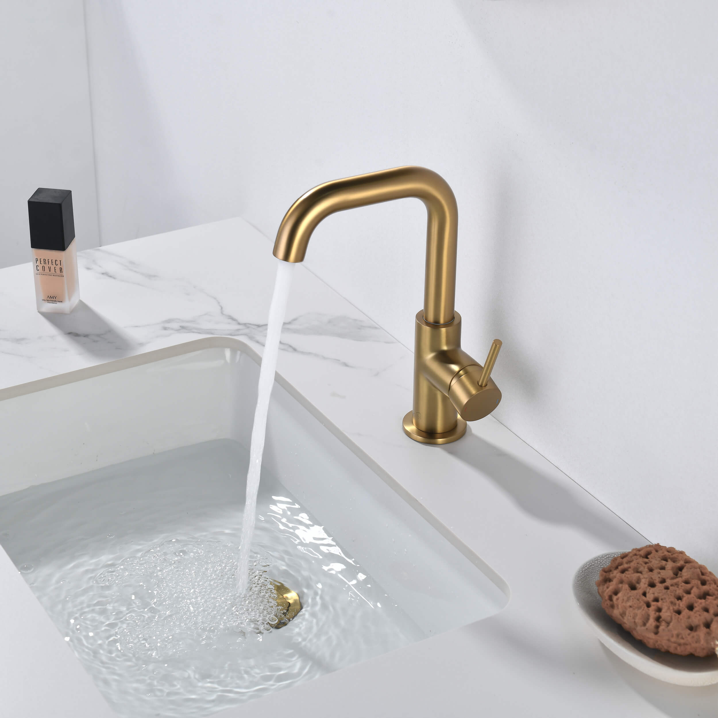 Macon Single Handle High-Arc Bathroom Vanity Sink Faucet - C-KBF1028 view 5