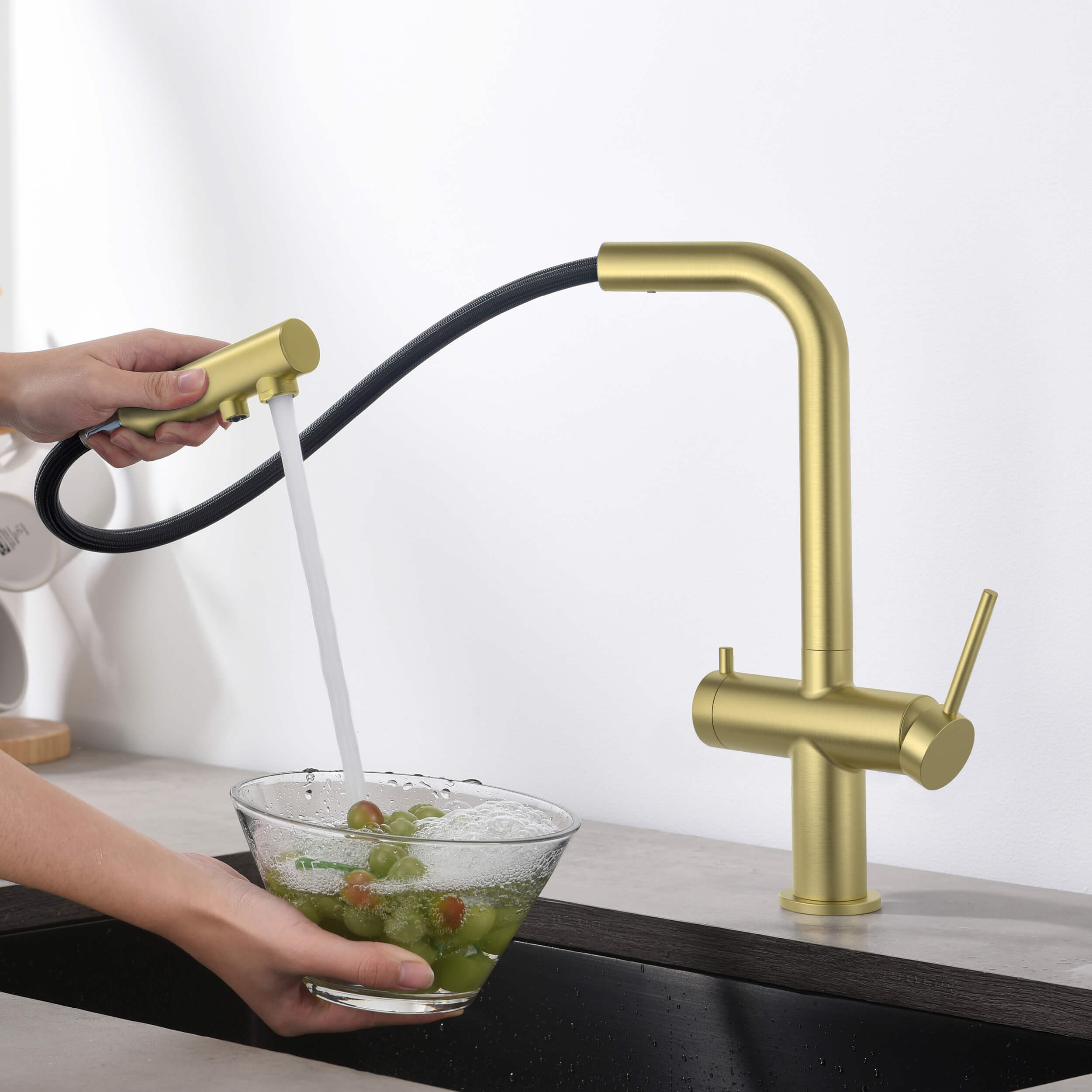 Circular 2-in-1 Water Filtration Pull Out Kitchen Faucet - KFF502 view 4