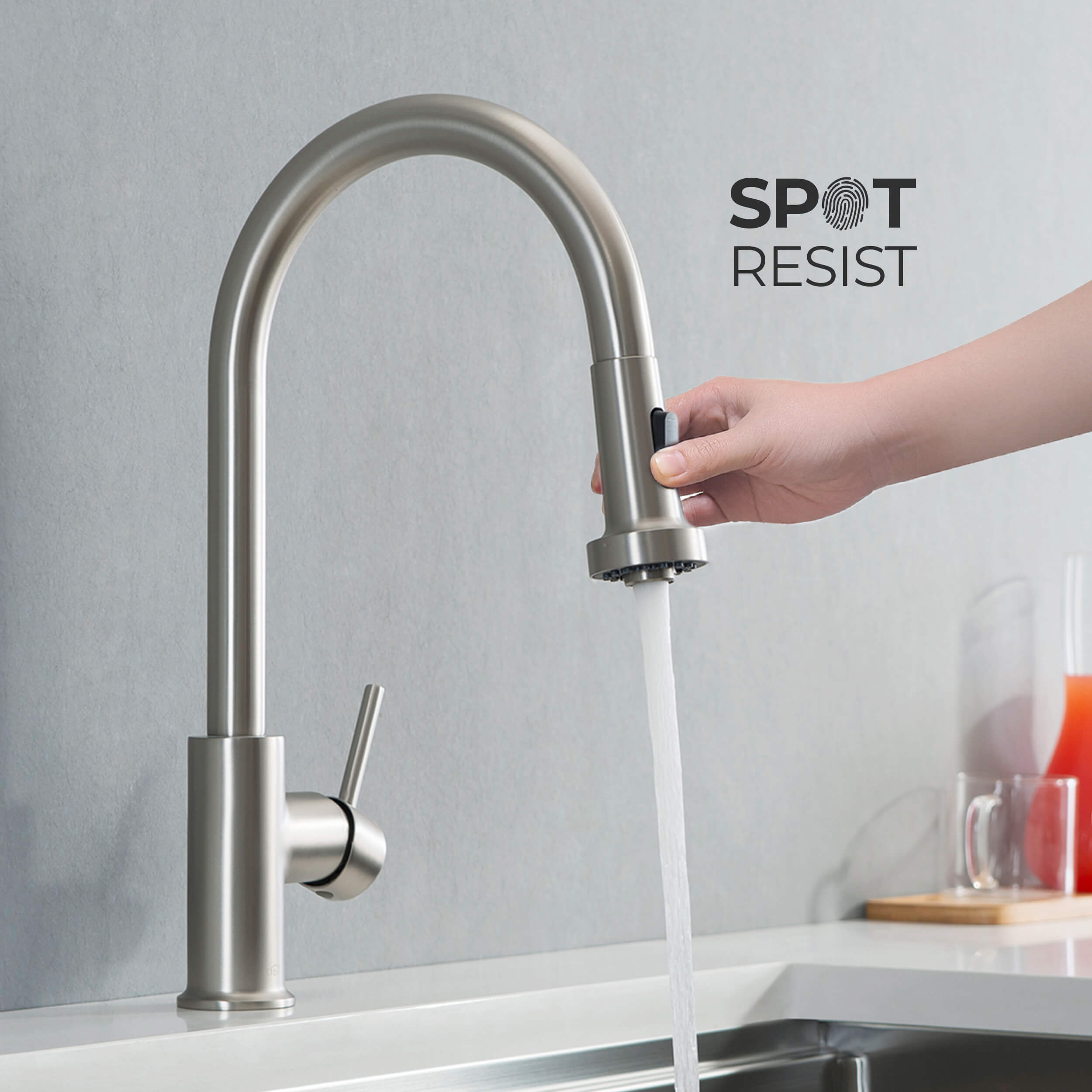 Casa Single Handle Pull Down Kitchen Sink Faucet - KKF2002 view 5