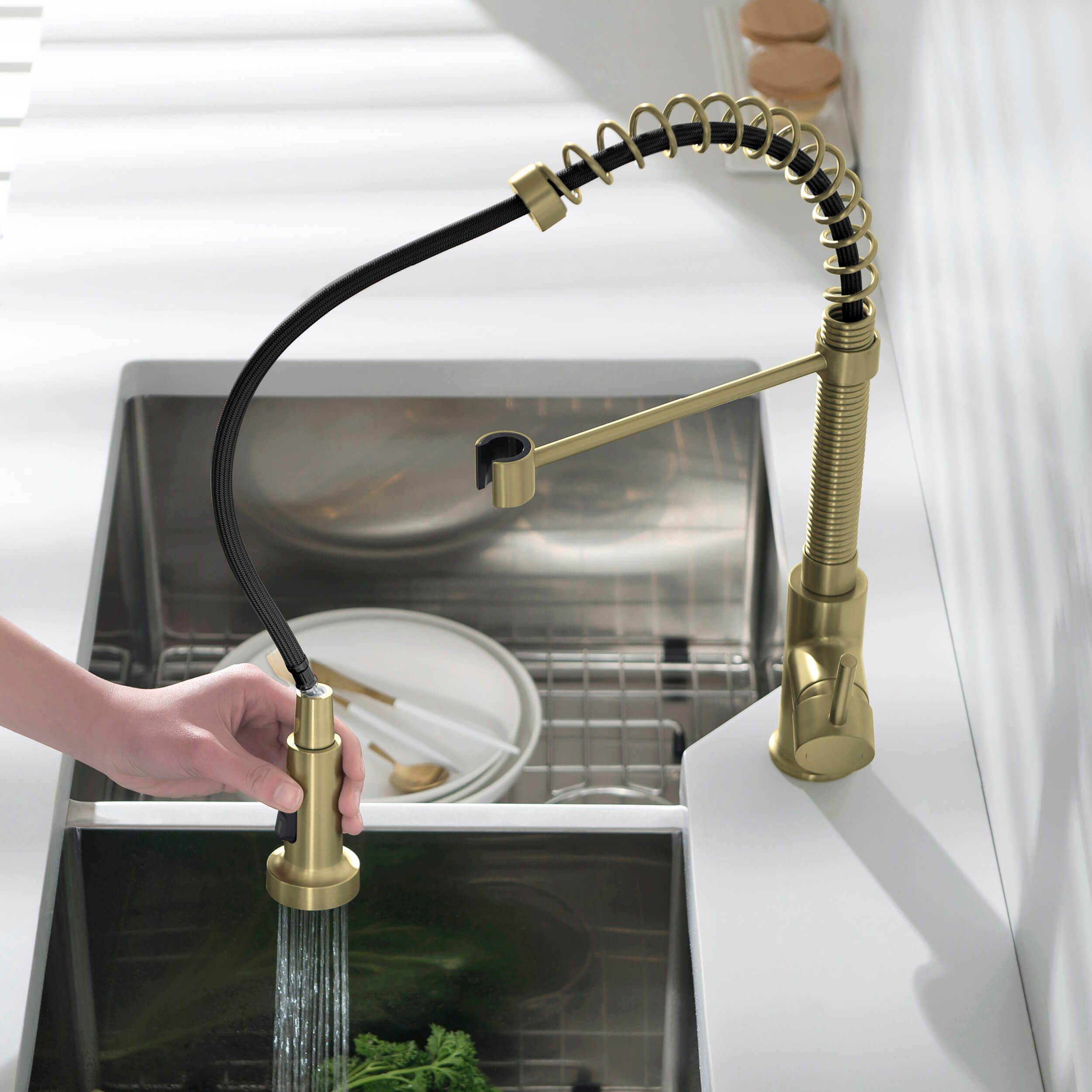 Aurora Single Handle Commercial Style Kitchen Sink Faucet - KKF2003 view 5