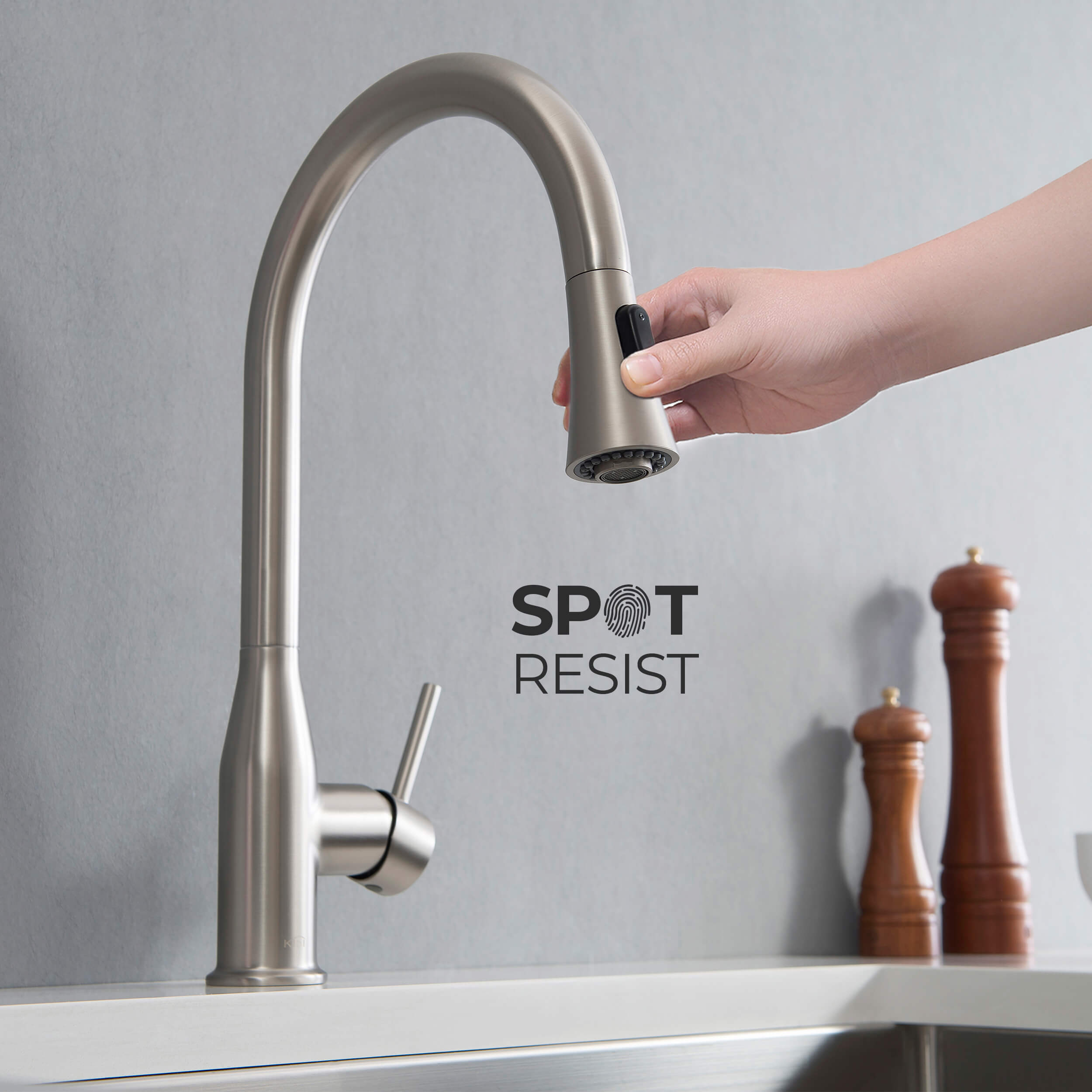 Napa Single Handle Pull Down Kitchen Sink Faucet - KKF2005 view 5