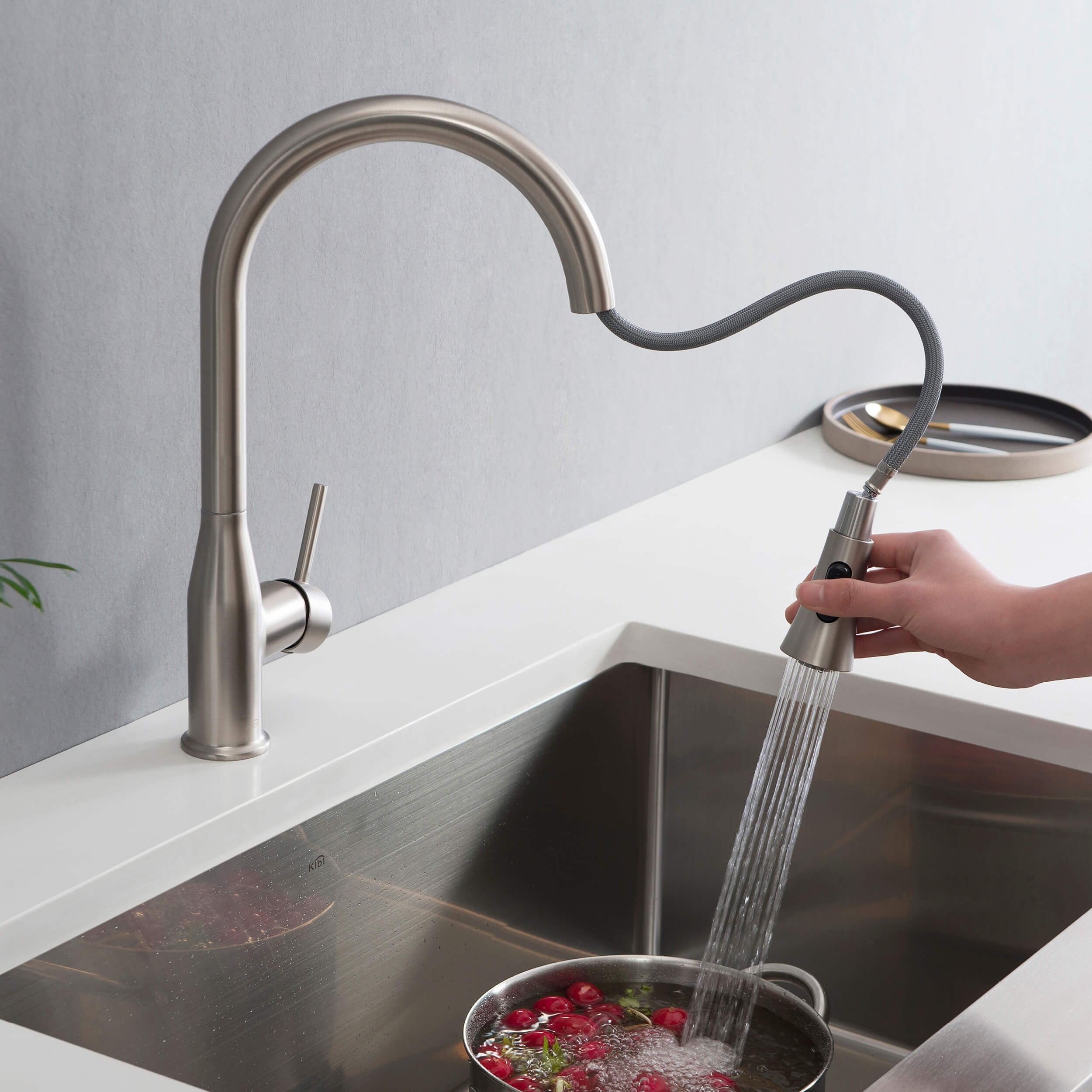 Napa Single Handle Pull Down Kitchen Sink Faucet - KKF2005 view 4
