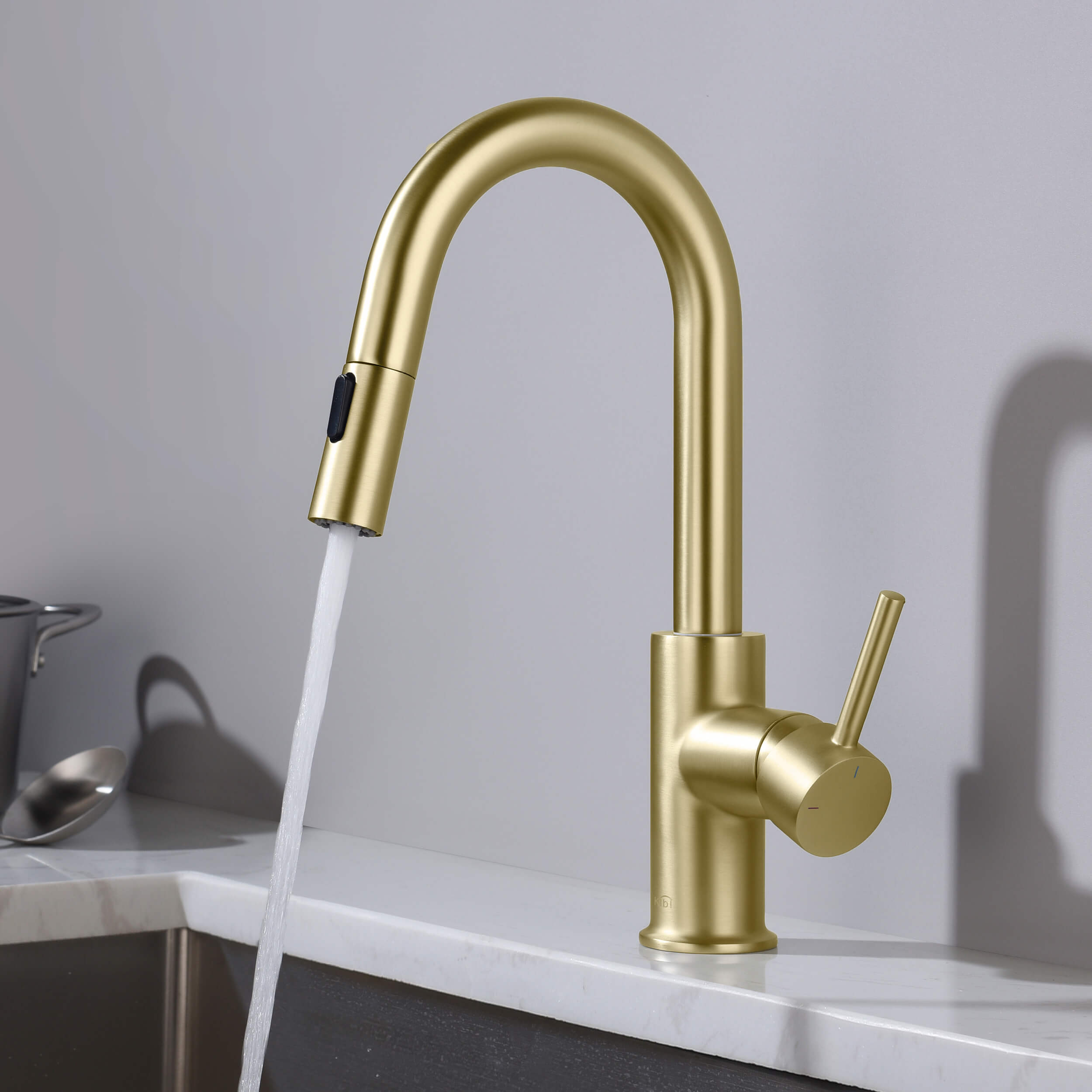 Circular Single Handle Pull Down Kitchen & Bar Sink Faucet - KKF2011 view 2