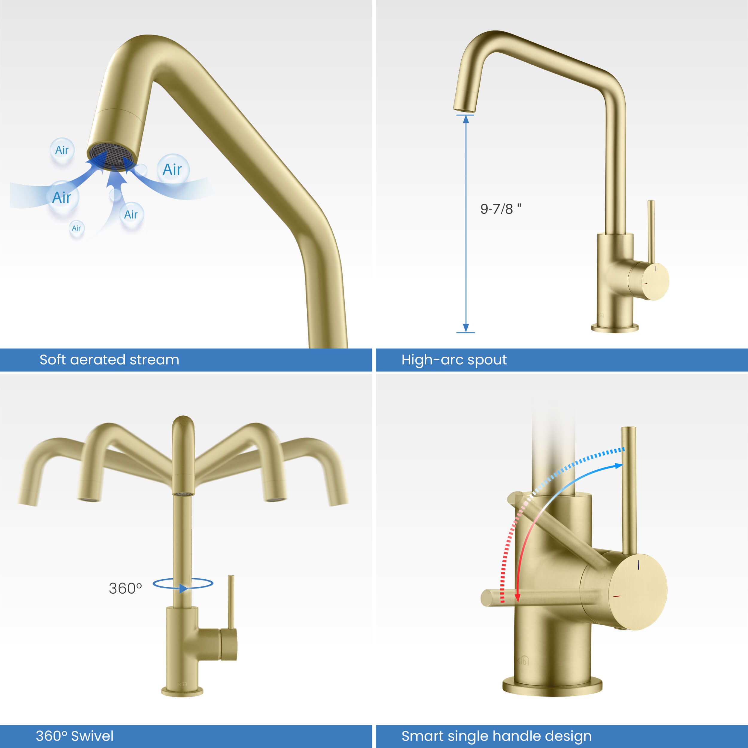 Macon Single Handle Bar Sink Faucet - KKF2012 view 4