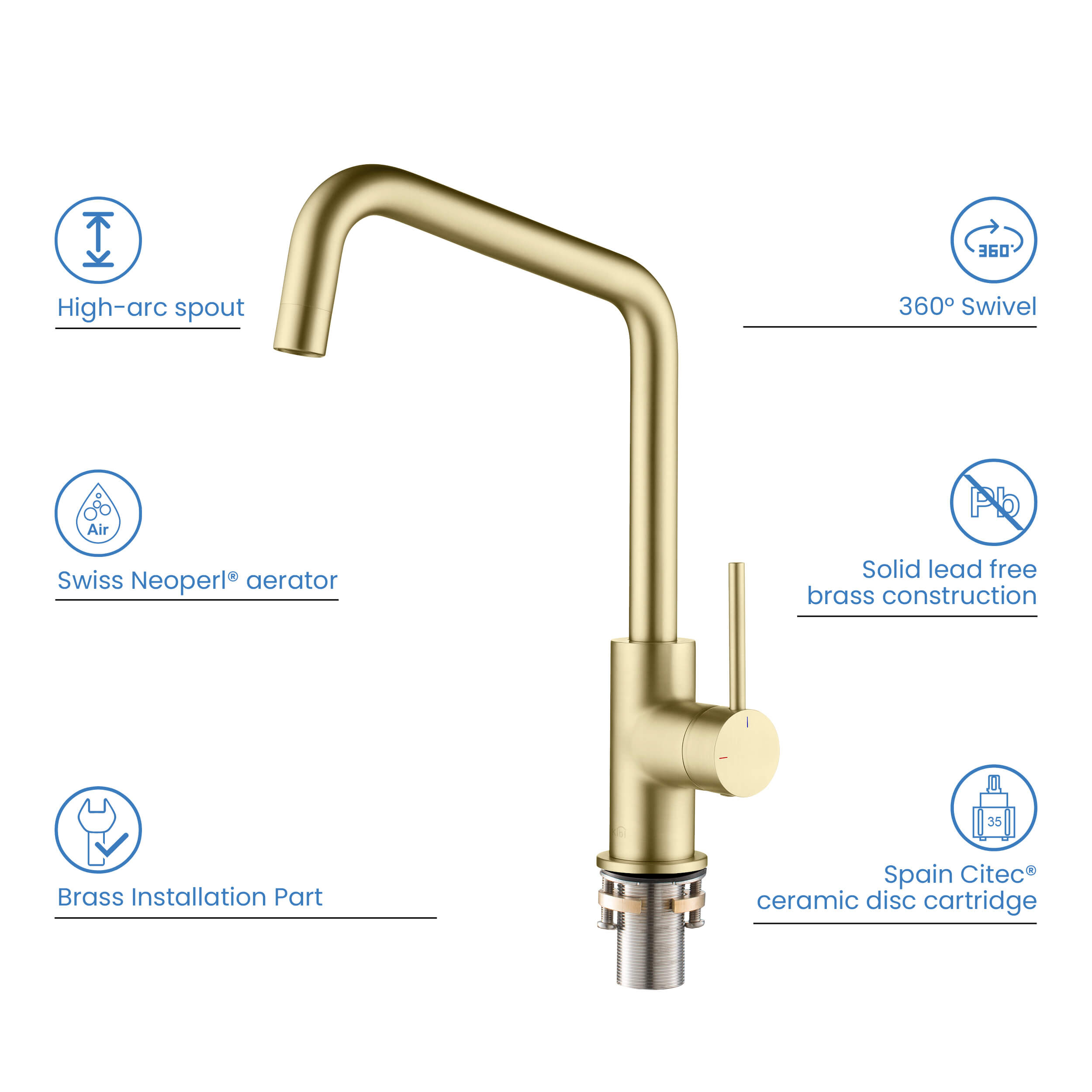Macon Single Handle Bar Sink Faucet - KKF2012 view 5