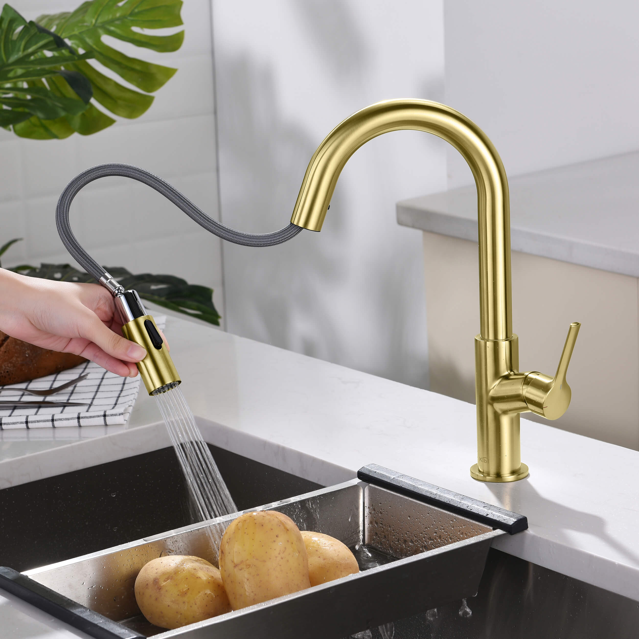 Fusion Single Handle Pull Down Kitchen & Bar Sink Faucet - KKF2017 view 3