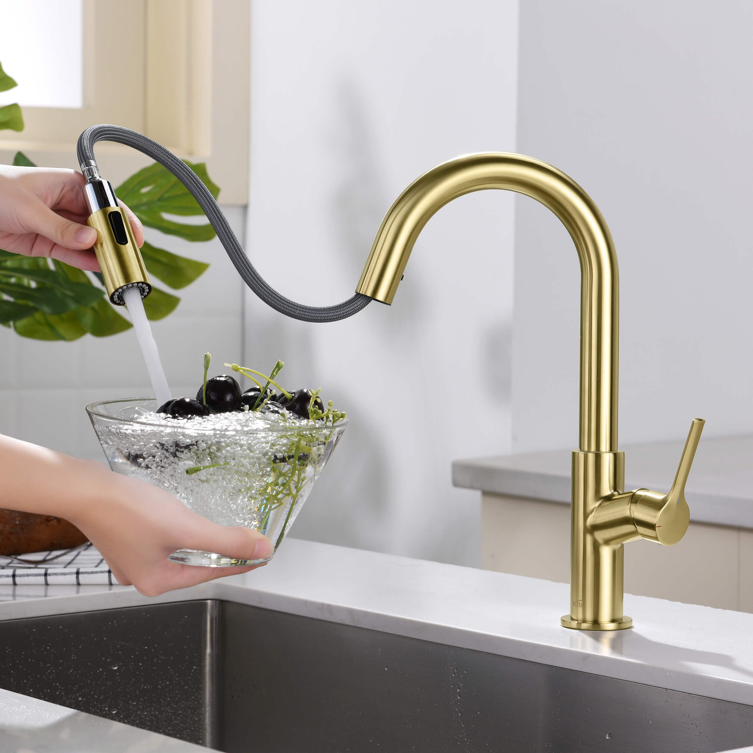 Fusion Single Handle Pull Down Kitchen & Bar Sink Faucet - KKF2017 view 4