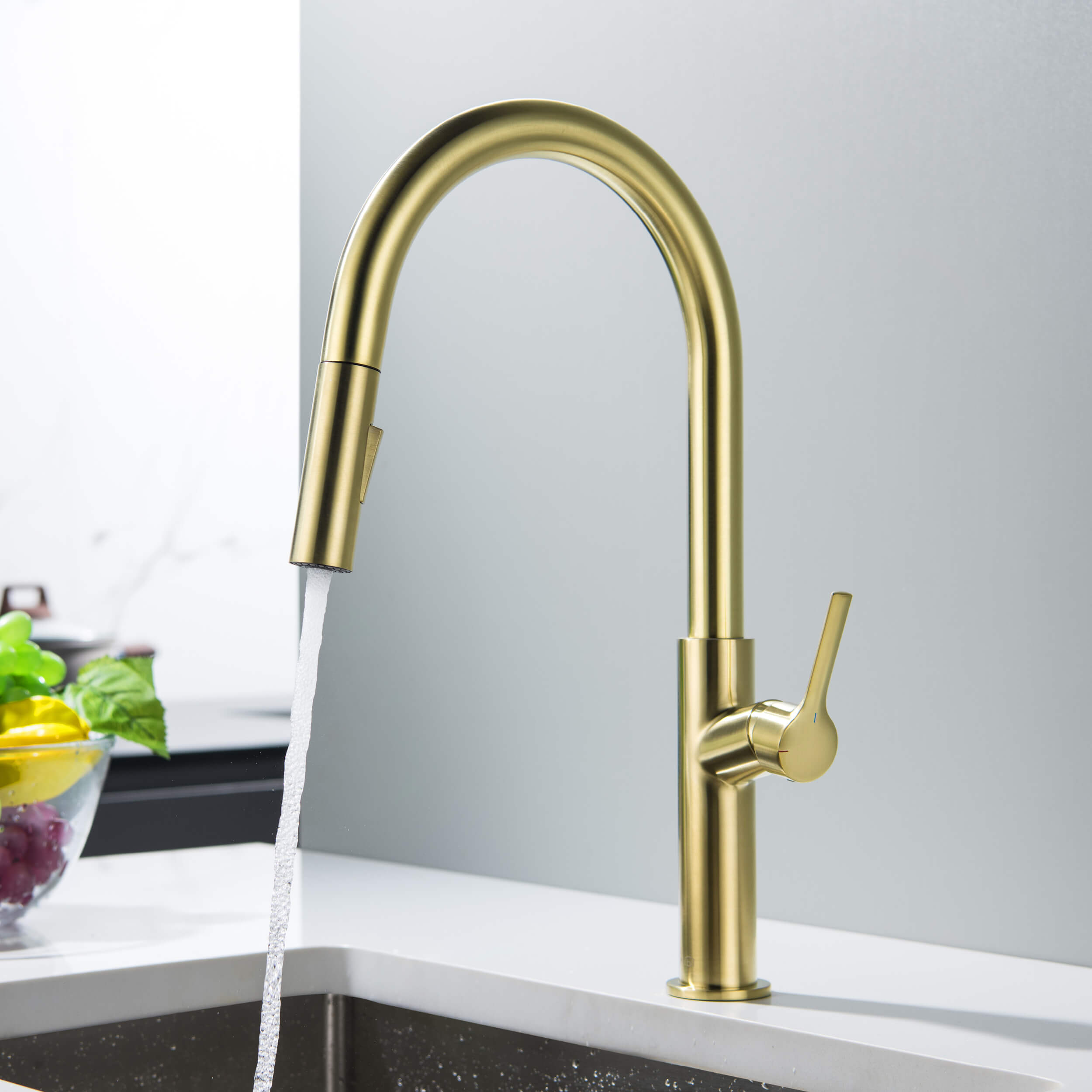 Fusion-T Single Handle Pull Down Kitchen Sink Faucet - KKF2018 view 2