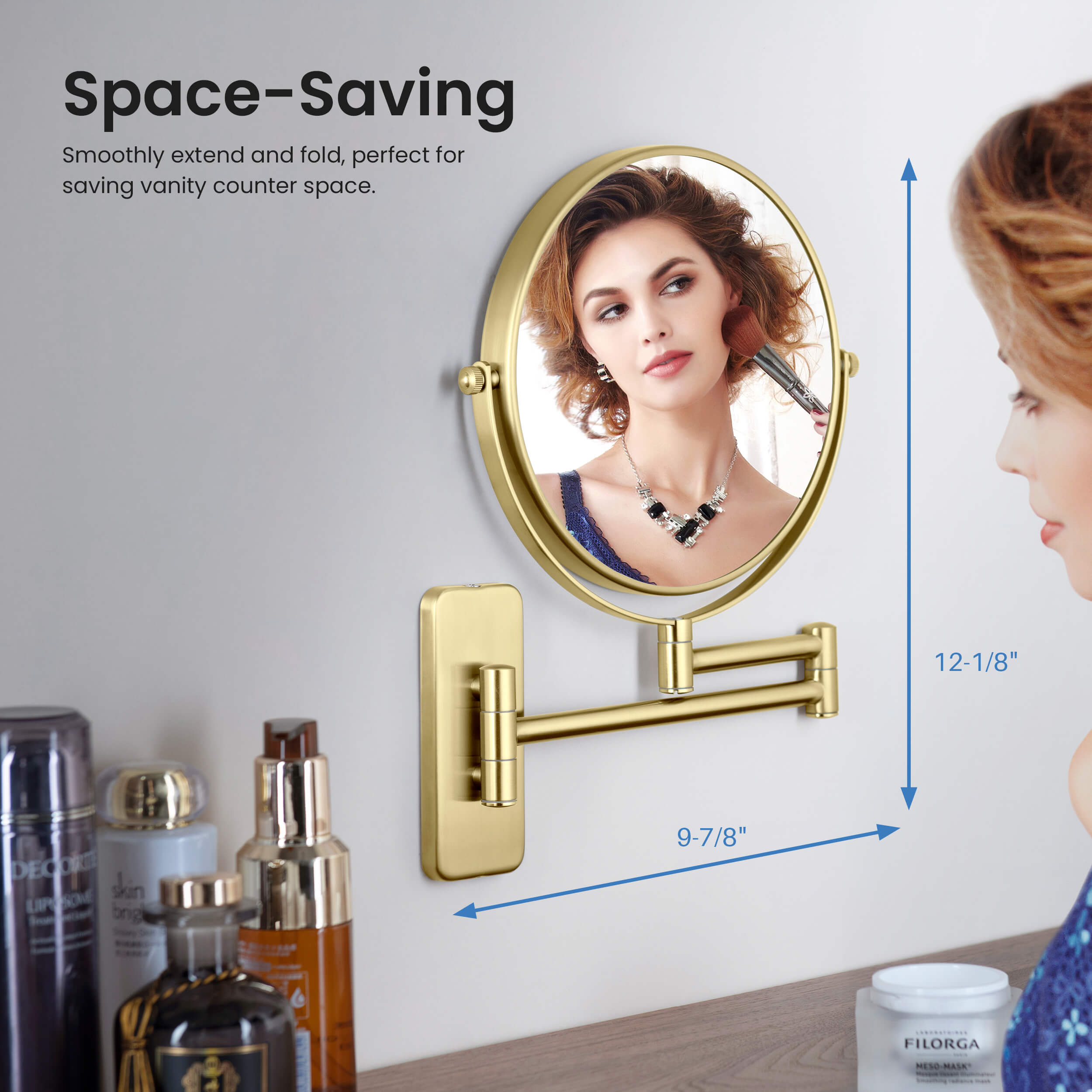 Wall Mount Magnifying Makeup Mirror KMM100 view 5