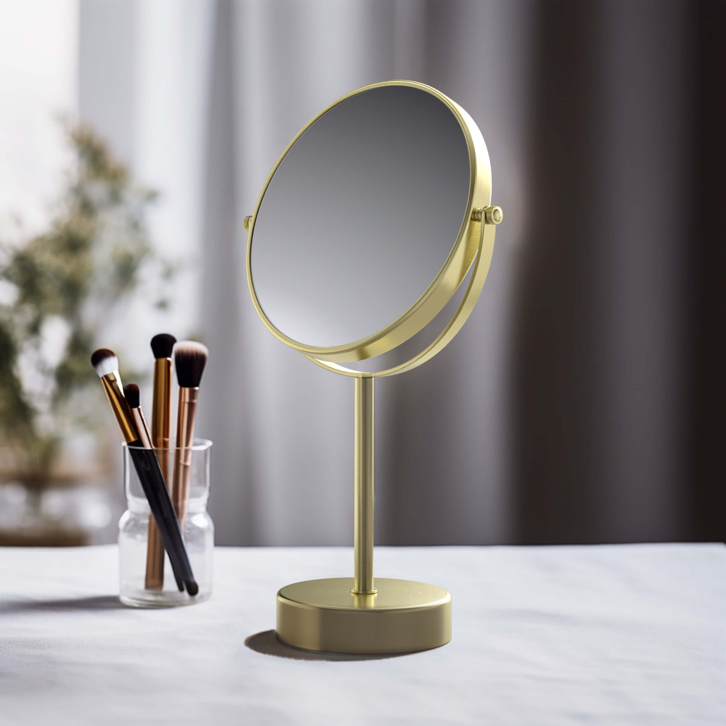 Circular Free Standing Magnifying Makeup Mirror KMM103 view 3