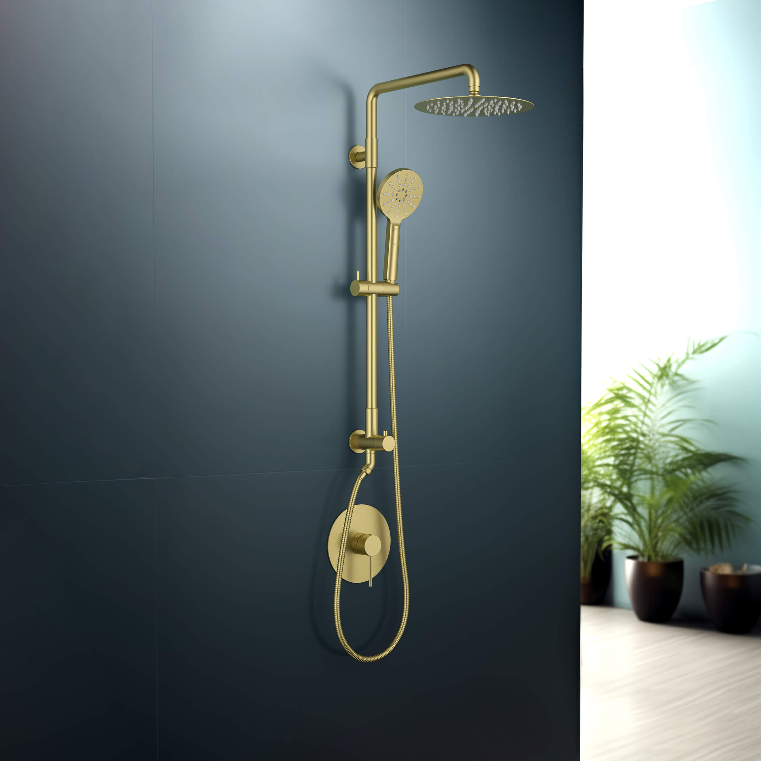 Circular Pressure Balanced 2-Function Shower Column with Rough In Valve KSC403 view 2