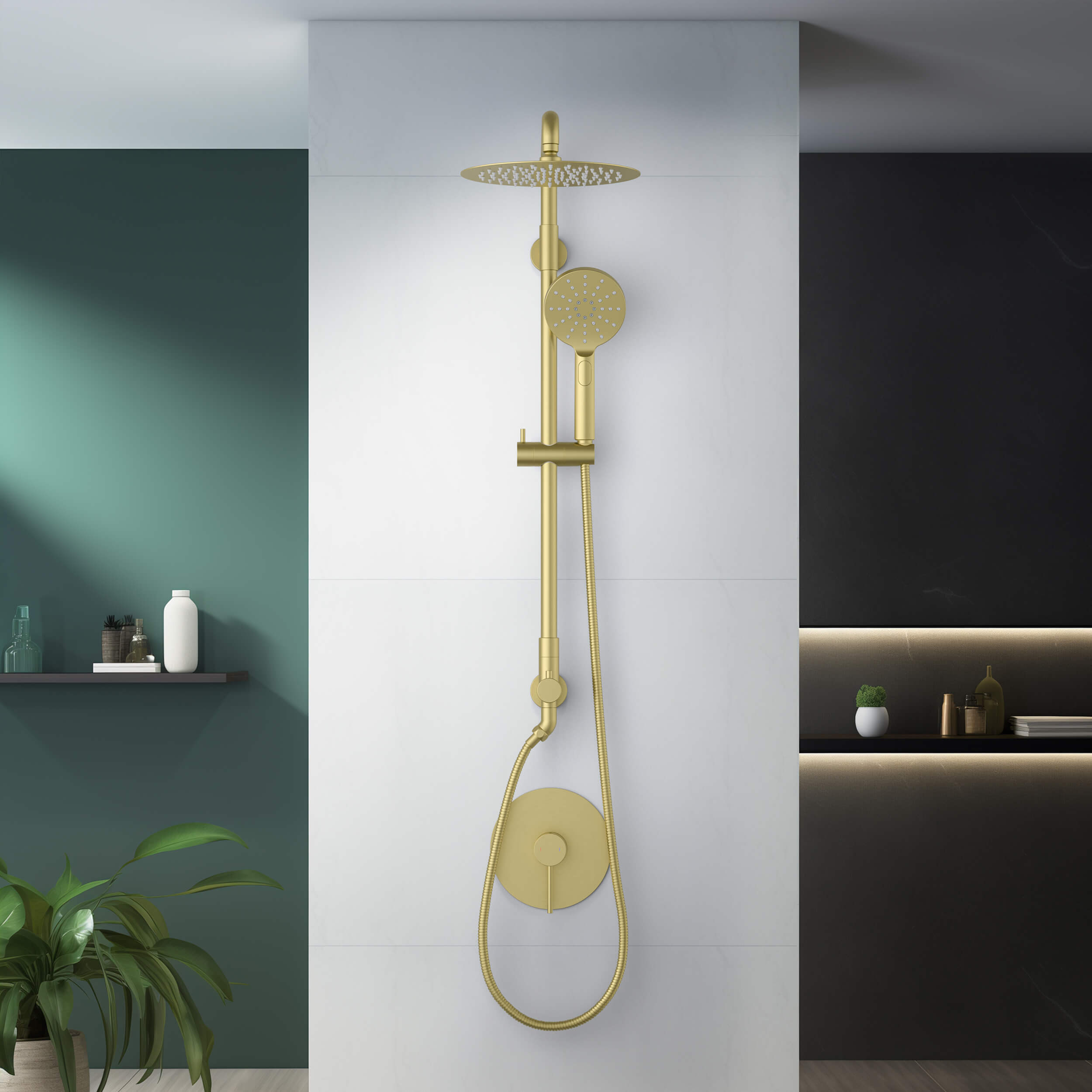 Circular Pressure Balanced 2-Function Shower Column with Rough In Valve KSC403 view 5