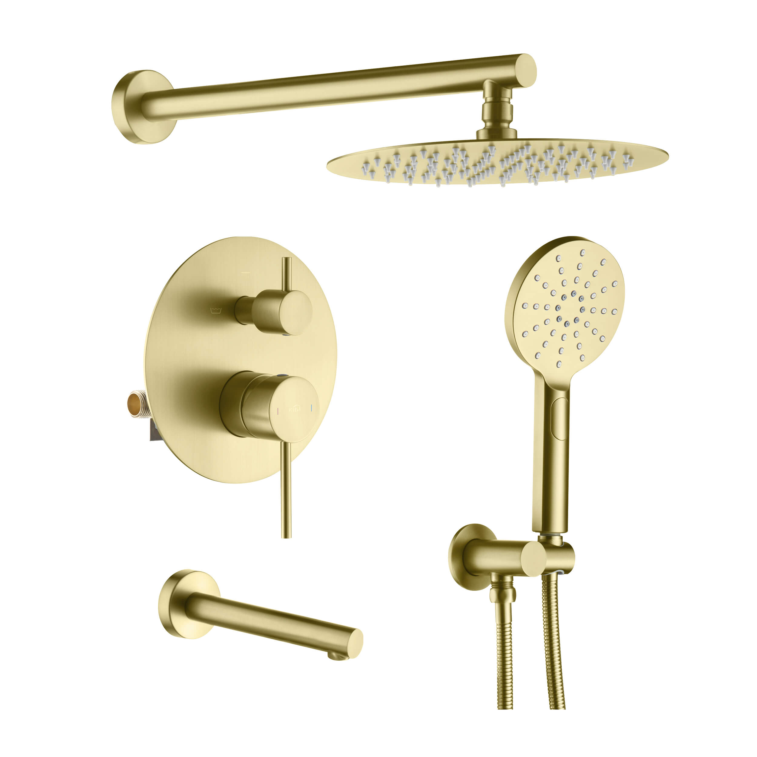 Circular Pressure Balanced 3-Function Shower System with Rough-In Valve KSF404 view 1