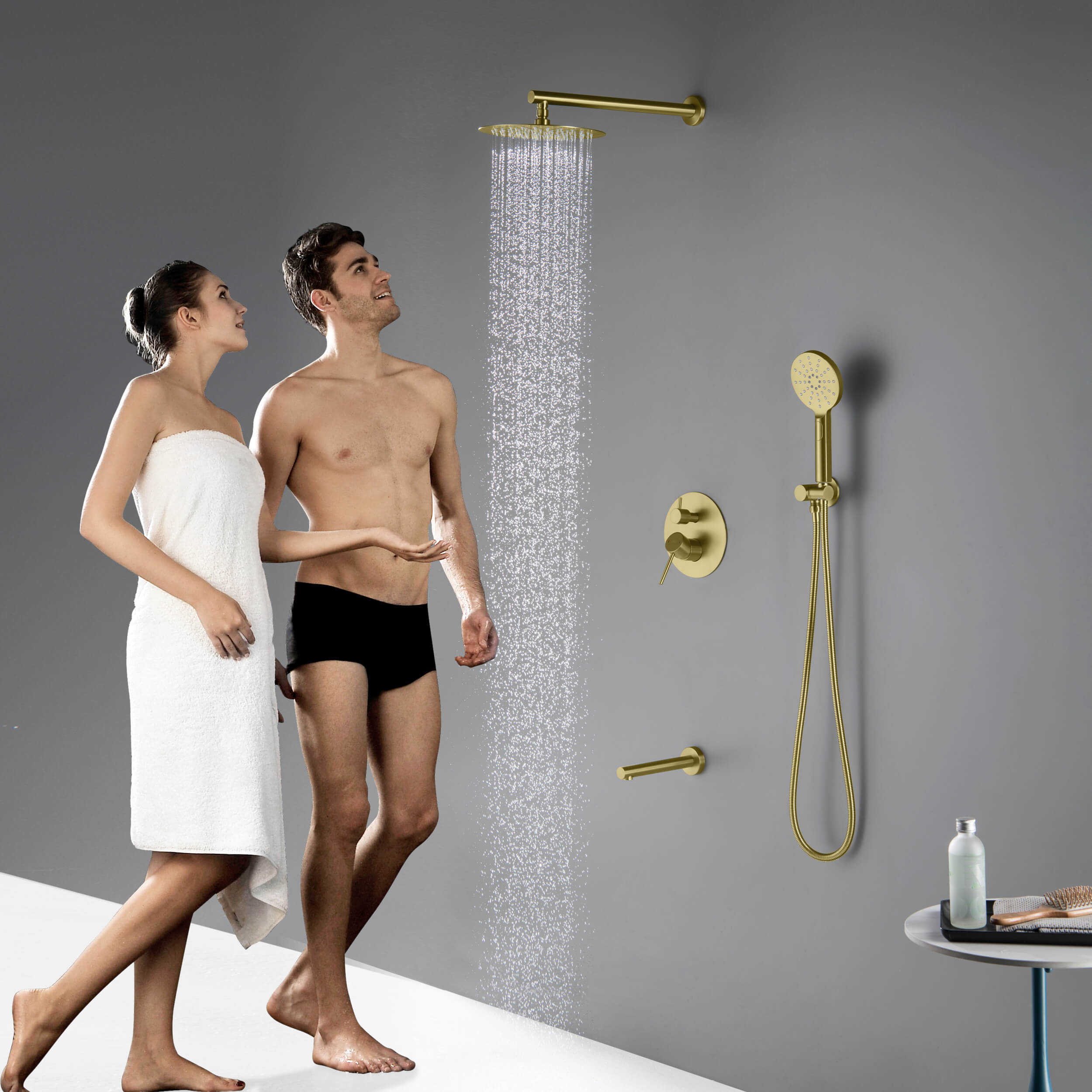 Circular Pressure Balanced 3-Function Shower System with Rough-In Valve KSF404 view 2