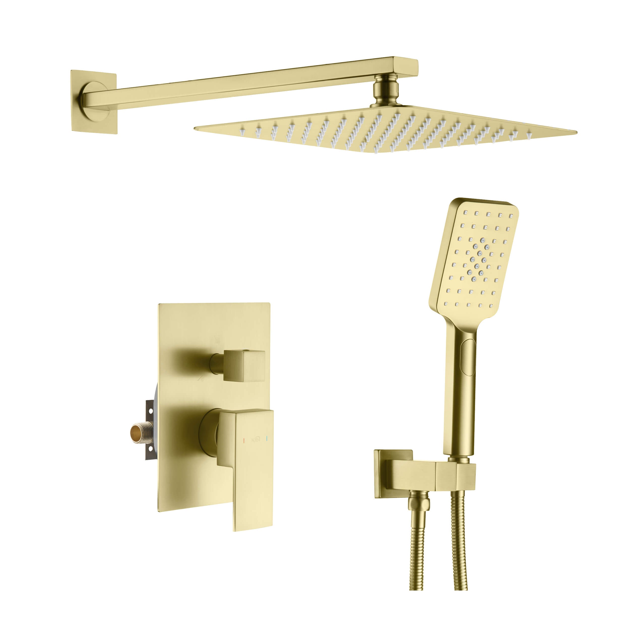 Cube Pressure Balanced 2-Function Shower System with Rough-In Valve KSF405 view 1