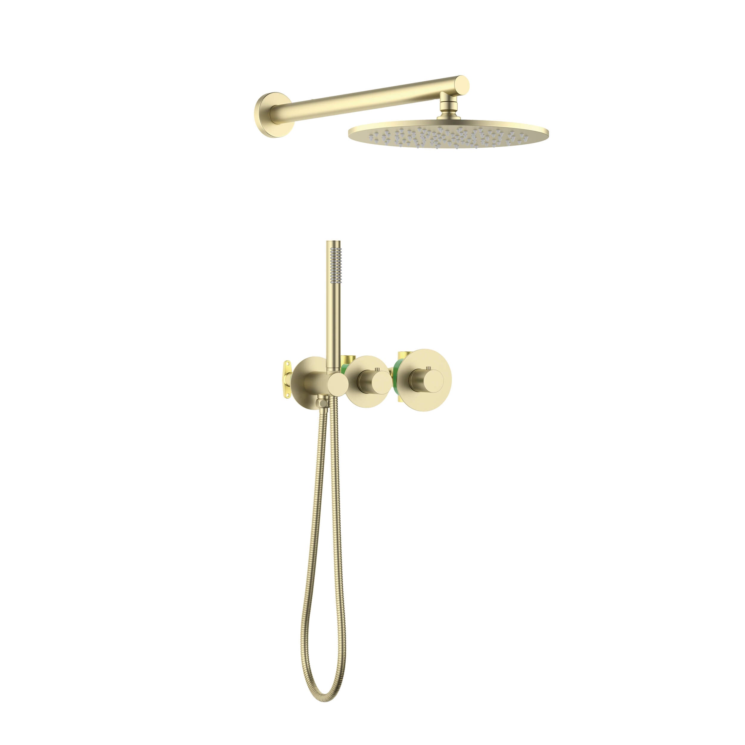 Circular 2 Function Thermostatic Shower System With Rough In Valve - KSF410 view 1