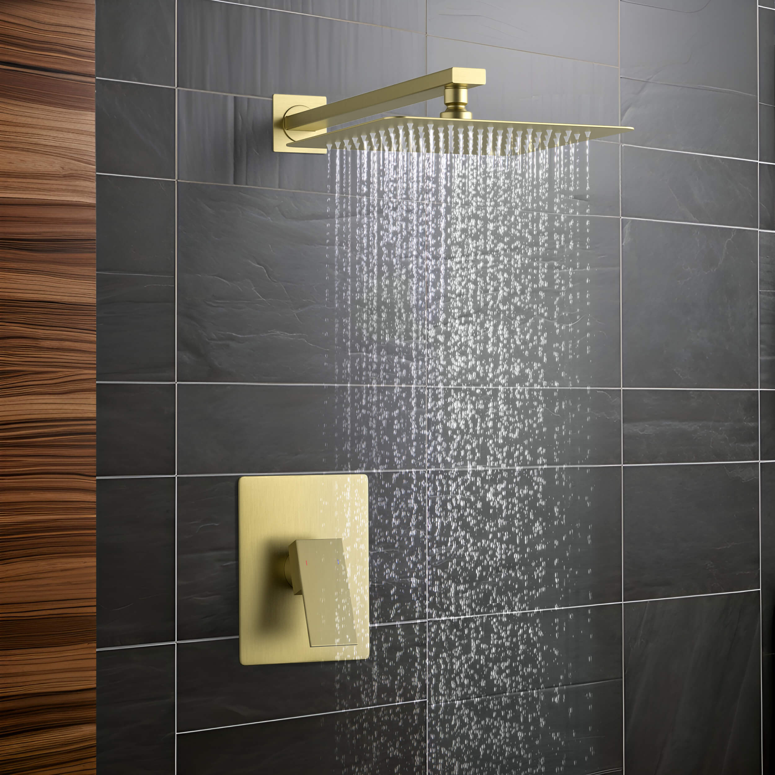 Cube Pressure Balanced Single Function Shower System with Rough In Valve - KSF411 view 4