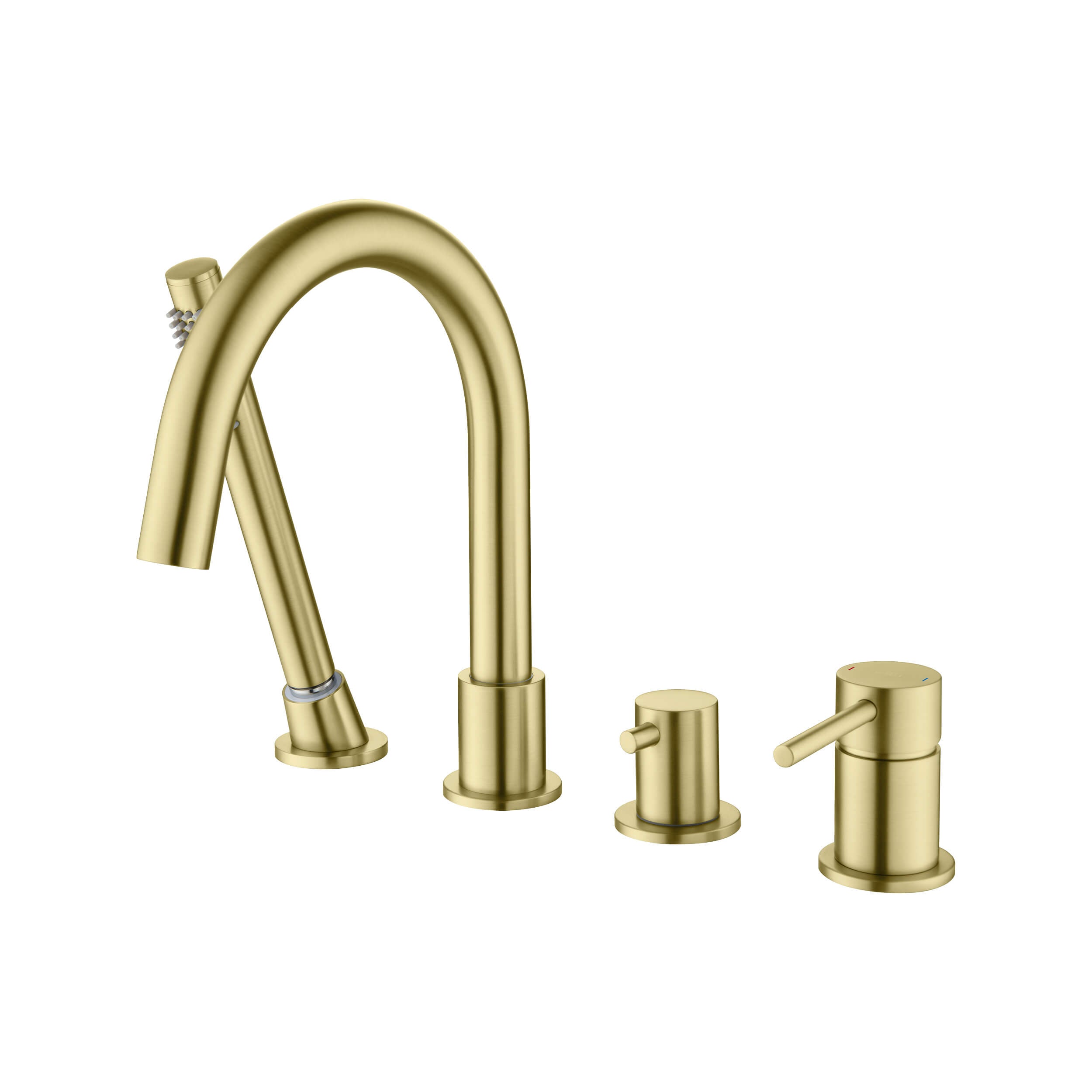 Circular Deck Mounted Bathtub Faucet with Hand Shower KTF3101 view 1