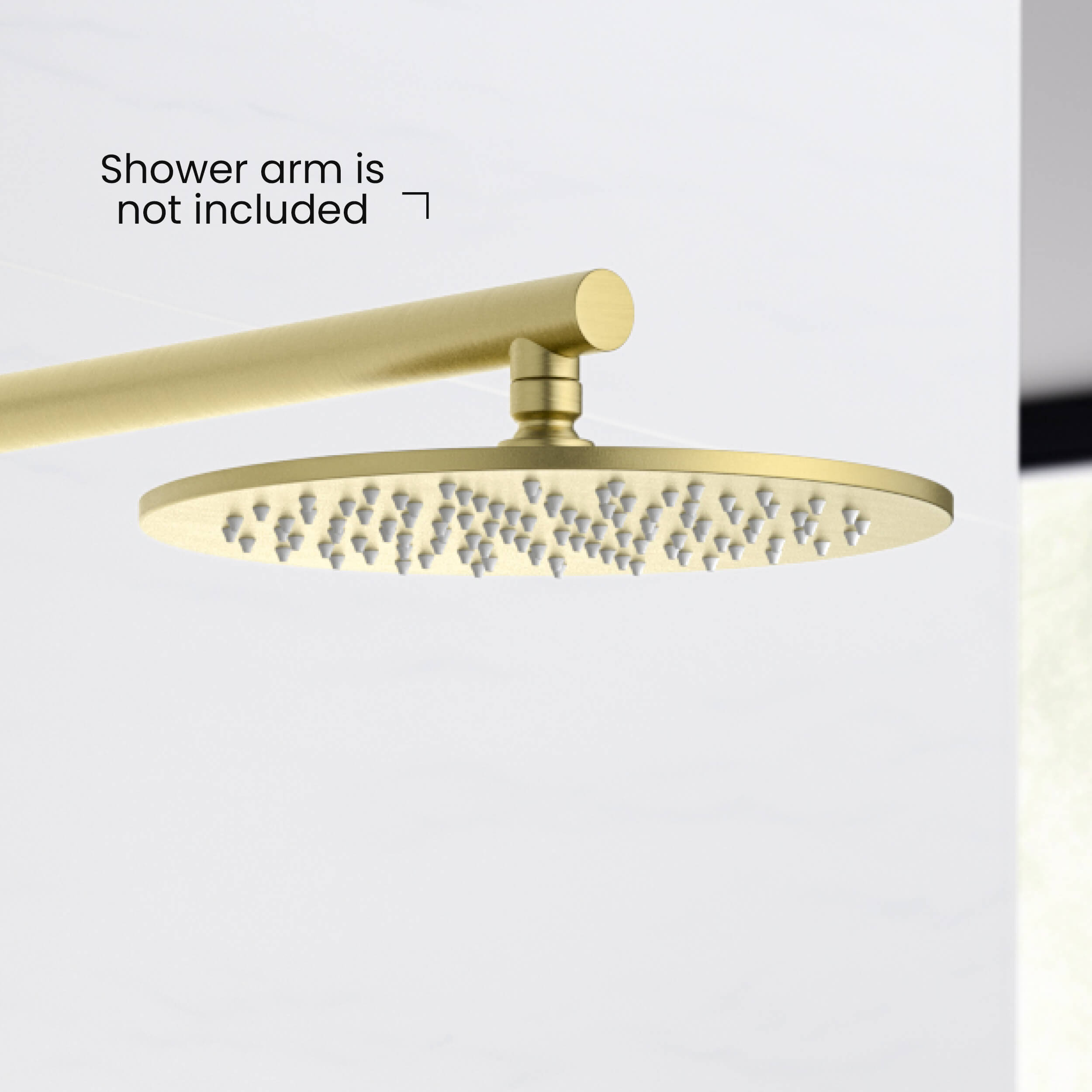 Circular 10" Metal Thin Profile Rain Shower Head 1.75 GPM RS104 view 3