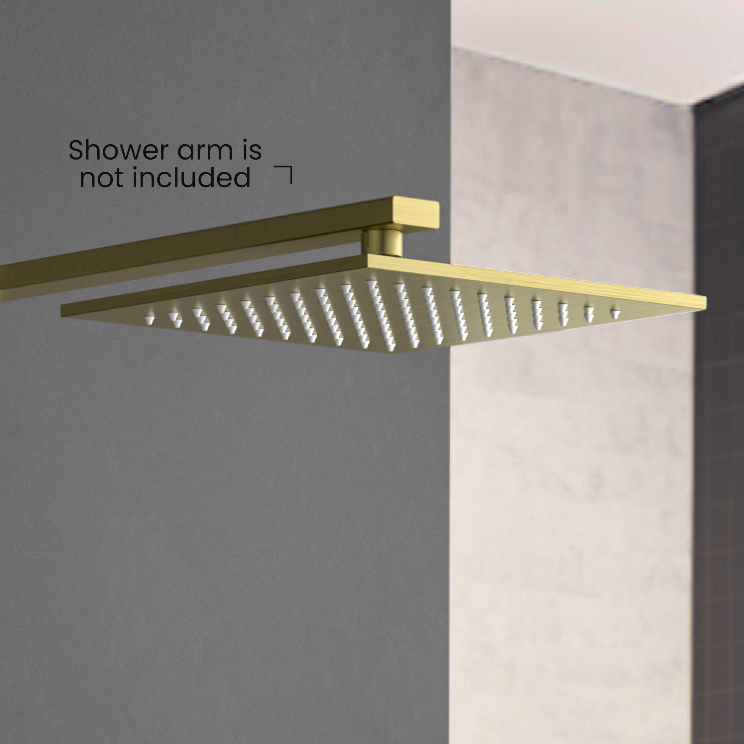 Cube 10" Metal Thin Profile Rain Shower Head 1.75 GPM RS105 view 2