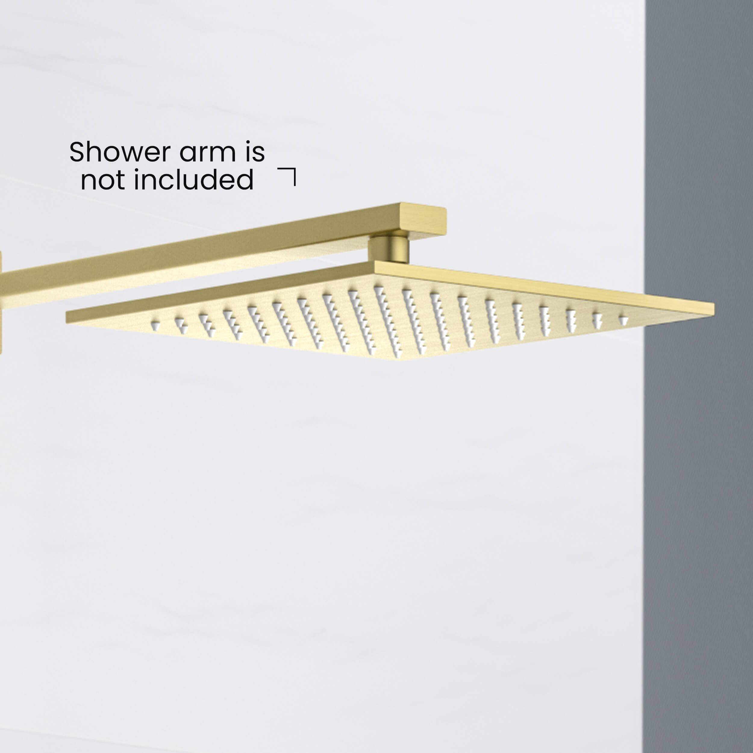 Cube 10" Metal Thin Profile Rain Shower Head 1.75 GPM RS105 view 3