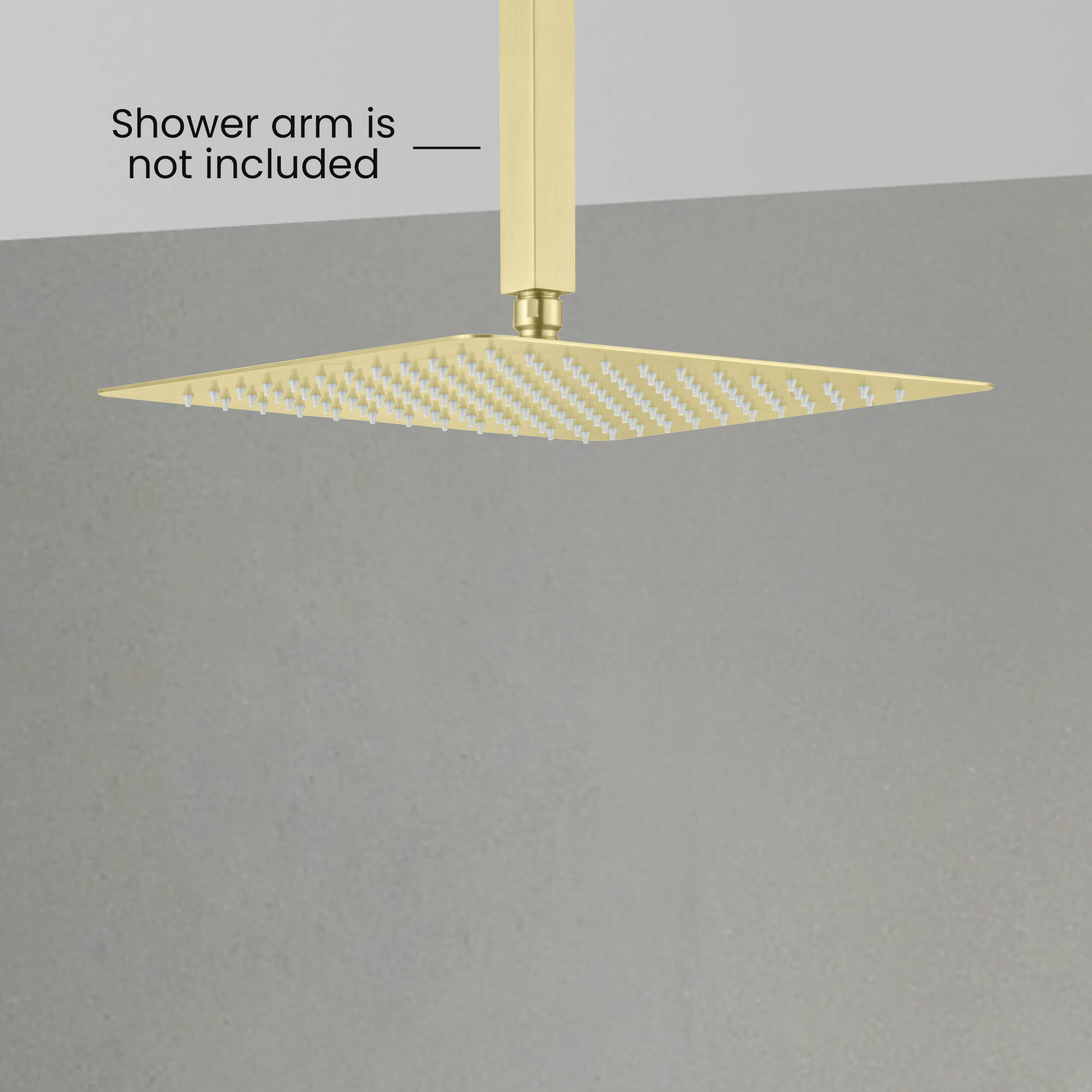 Cube 12" Metal Ultra Thin Profile Rain Shower Head 1.75 GPM RS103 view 5