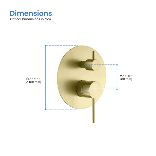 Circular 2 Function Rough-in Valve Trim Plate - SVT1-2 view 4